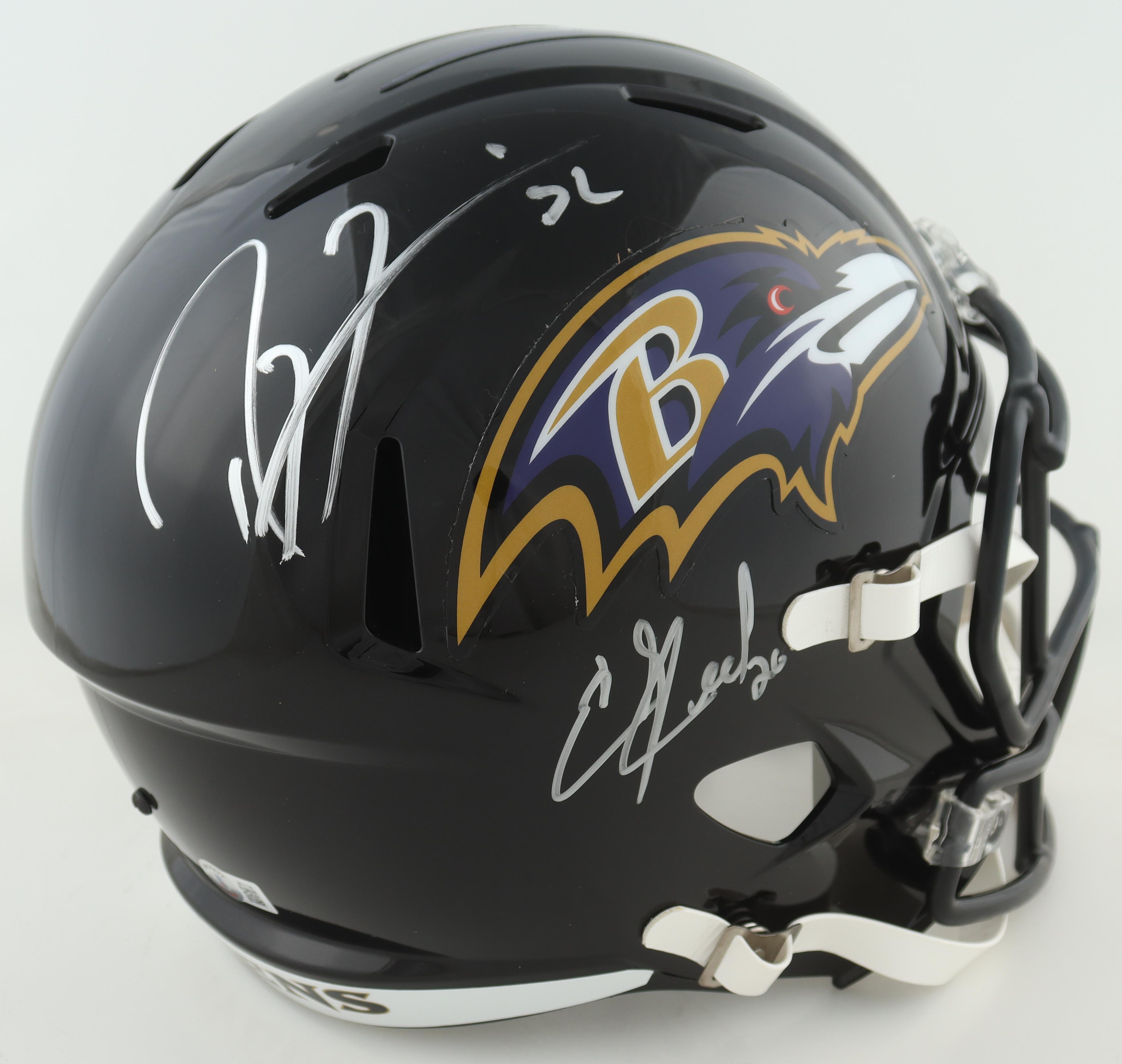 Ray Lewis & Ed Reed Signed Ravens Full-Size Speed Helmet (Beckett) at PristineAuction.com Ray Lewis & Ed Reed Signed Ravens Full-Size Speed Helmet (Beckett) at PristineAuction.com