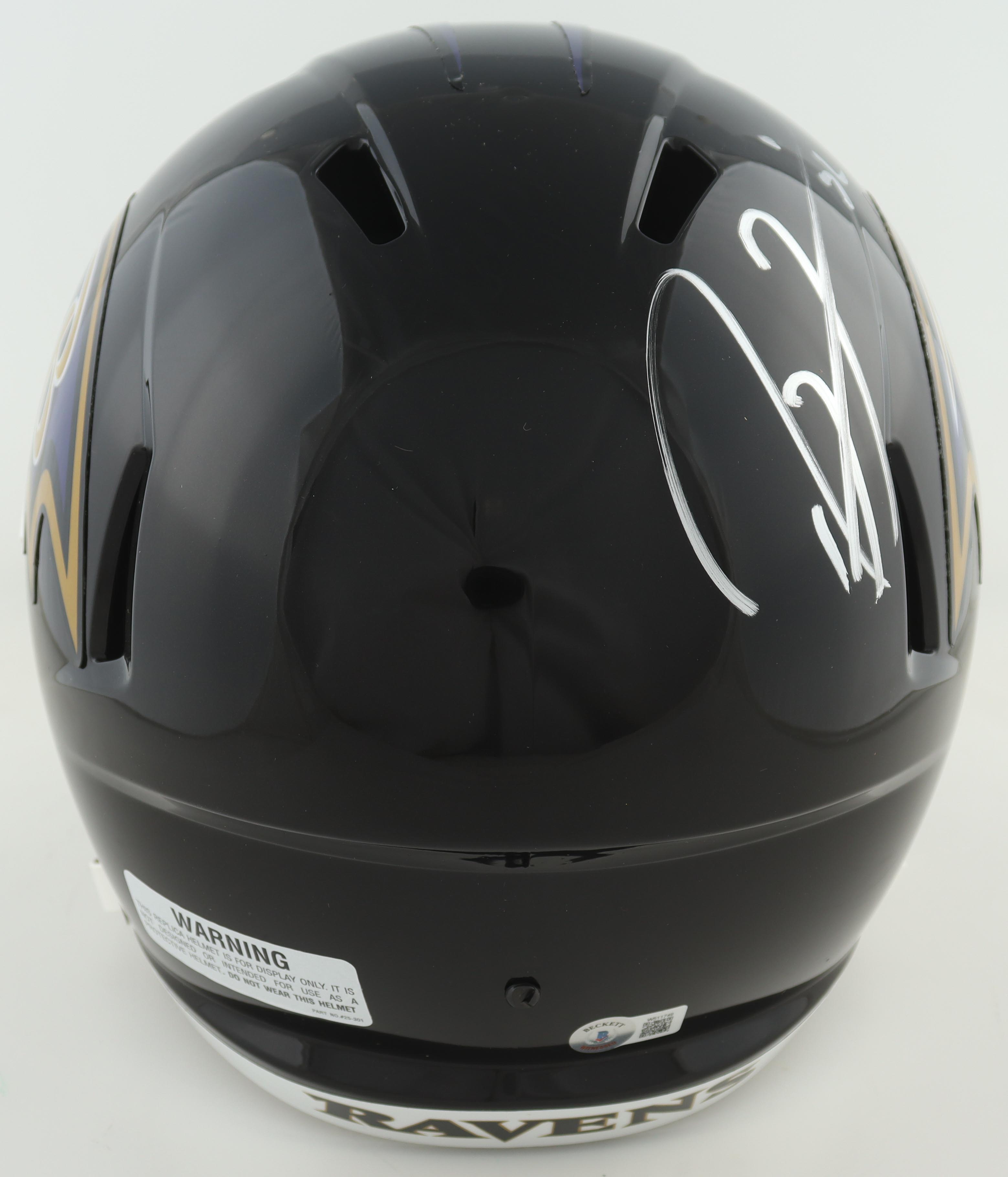 Ray Lewis & Ed Reed Signed Ravens Full-Size Speed Helmet (Beckett) at PristineAuction.com Ray Lewis & Ed Reed Signed Ravens Full-Size Speed Helmet (Beckett) at PristineAuction.com