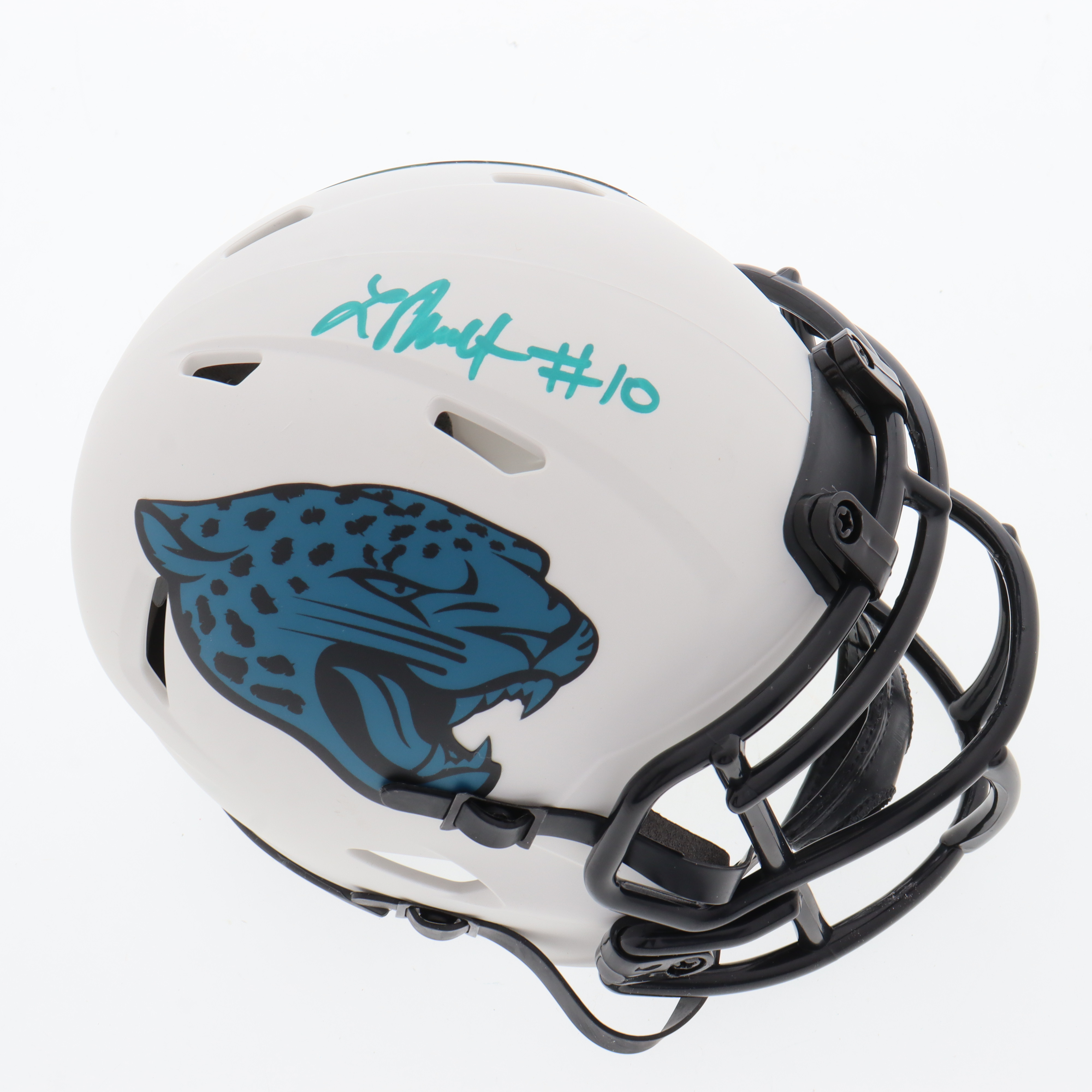 Laviska Shenault Jr. Signed Jaguars Lunar Eclipse Alternate Speed Mini Helmet (Beckett) at PristineAuction.com Laviska Shenault Jr. Signed Jaguars Lunar Eclipse Alternate Speed Mini Helmet (Beckett) at PristineAuction.com