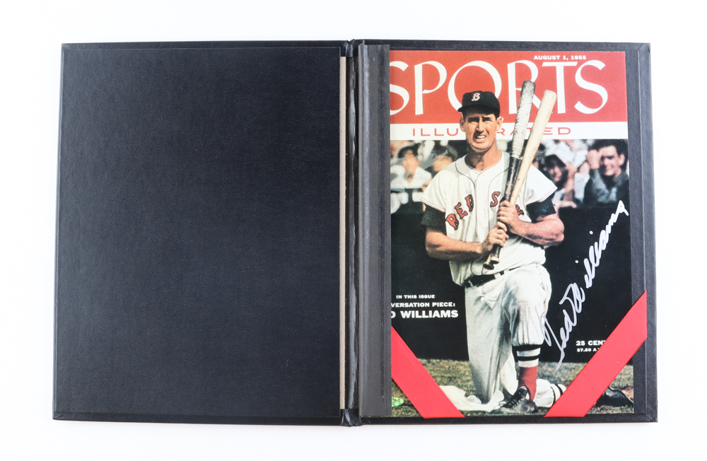 Ted Williams Signed Red Sox 1955 Sports Illustrated Magazine Cover with UDA Folder (UDA) at PristineAuction.com Ted Williams Signed Red Sox 1955 Sports Illustrated Magazine Cover with UDA Folder (UDA) at PristineAuction.com