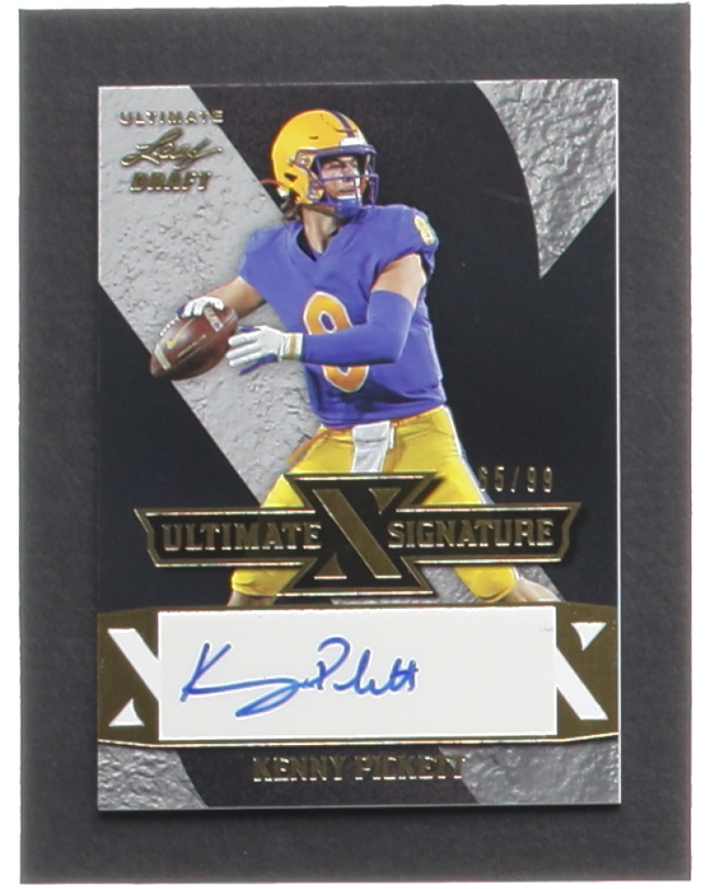 Kenny Pickett 2022 Leaf Ultimate Draft Ultimate X Signatures Gold 
