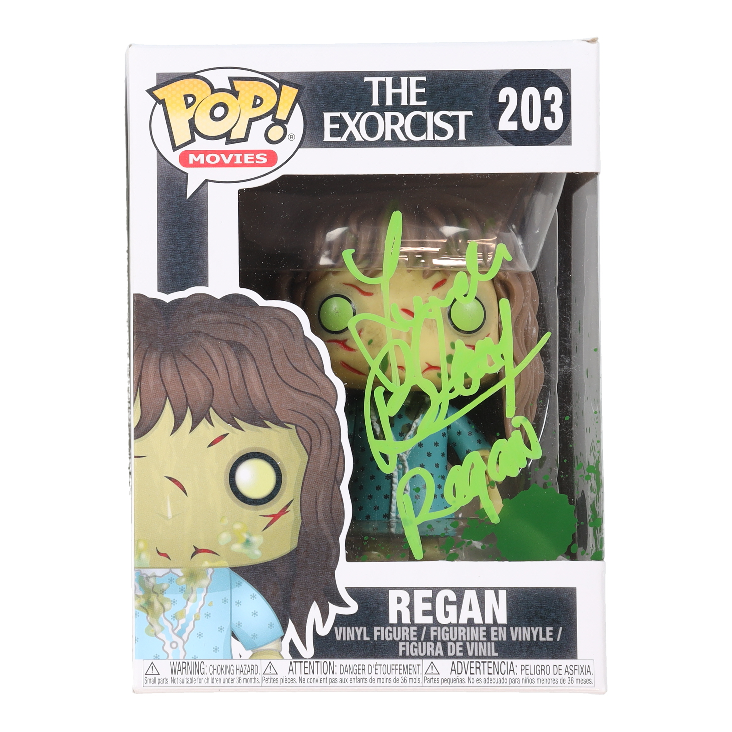 Linda Blair Signed "The Exorcist" #203 Regan Funko Pop! Vinyl Figure Inscribed "Regan" (Beckett) at PristineAuction.com Linda Blair Signed "The Exorcist" #203 Regan Funko Pop! Vinyl Figure Inscribed "Regan" (Beckett) at PristineAuction.com
