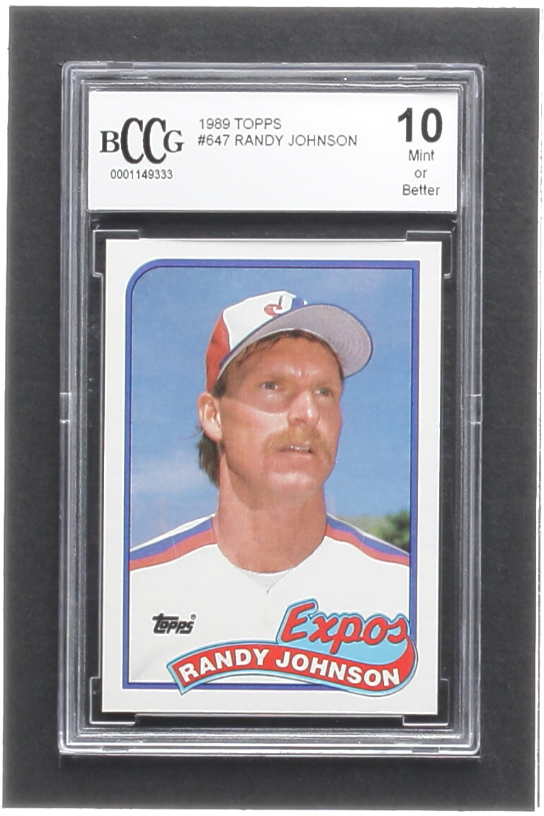 Randy Johnson 1989 Topps #647 RC (BCCG 10) at PristineAuction.com Randy Johnson 1989 Topps #647 RC (BCCG 10) at PristineAuction.com