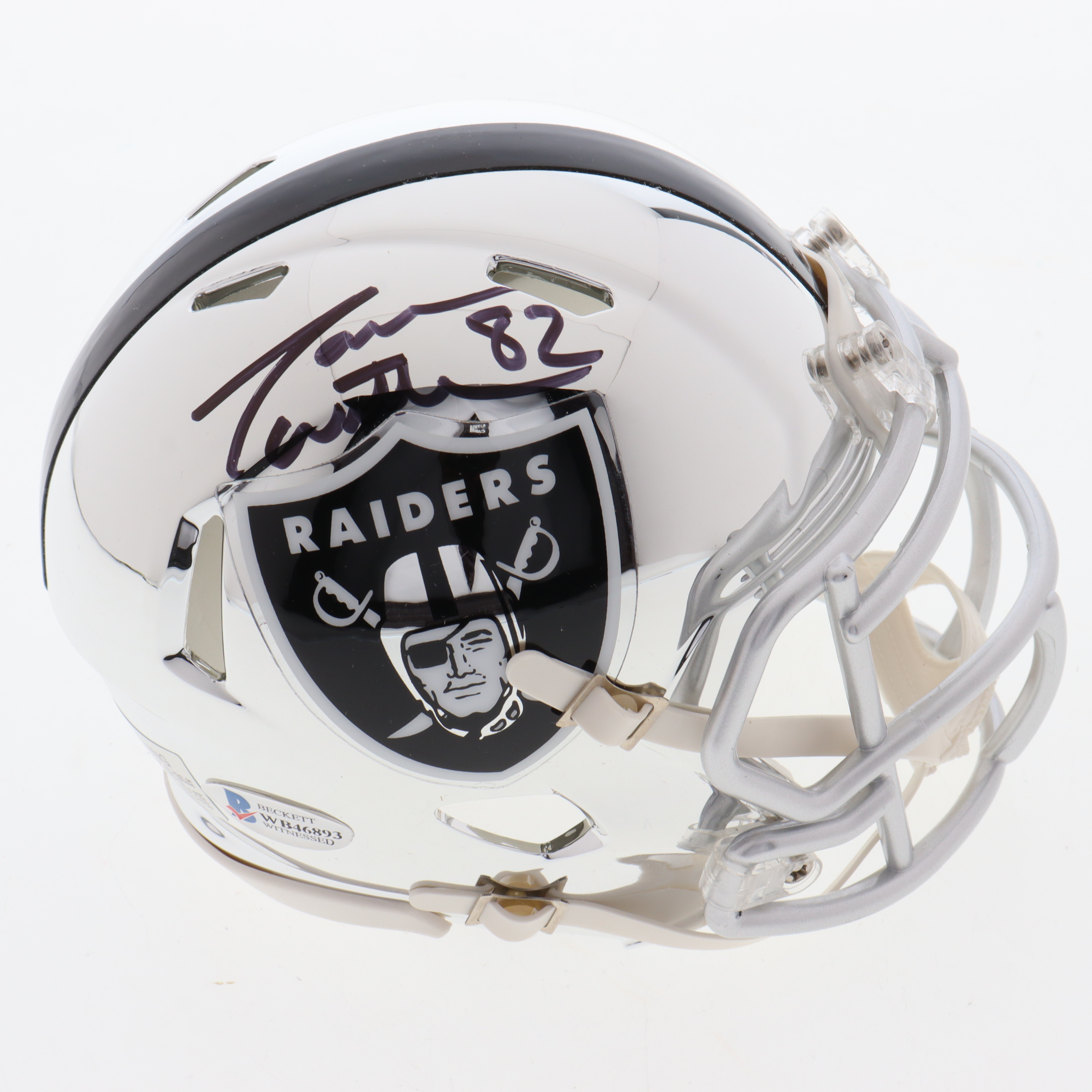 Jason Witten Signed Raiders Chrome Speed Mini Helmet (Beckett & Witten) at PristineAuction.com Jason Witten Signed Raiders Chrome Speed Mini Helmet (Beckett & Witten) at PristineAuction.com