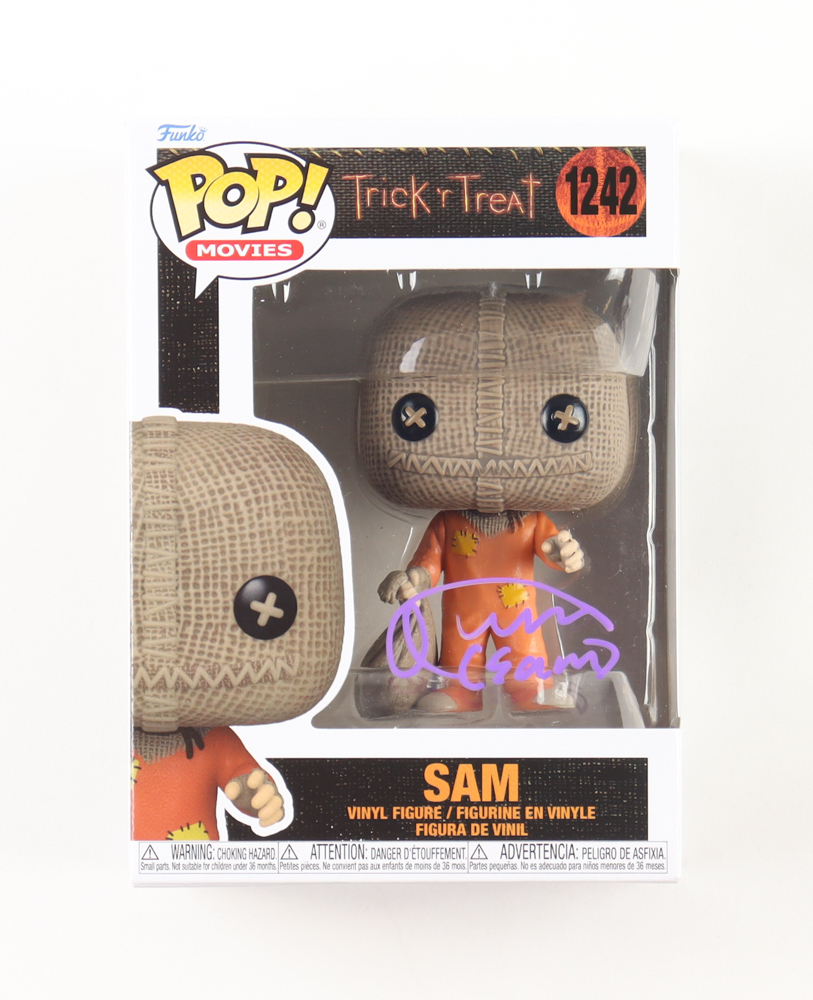 Quinn Lord Signed "Trick 'r Treat" #1242 Sam Funko Pop! Vinyl Figure Inscribed "Sam" (JSA) at PristineAuction.com Quinn Lord Signed "Trick 'r Treat" #1242 Sam Funko Pop! Vinyl Figure Inscribed "Sam" (JSA) at PristineAuction.com