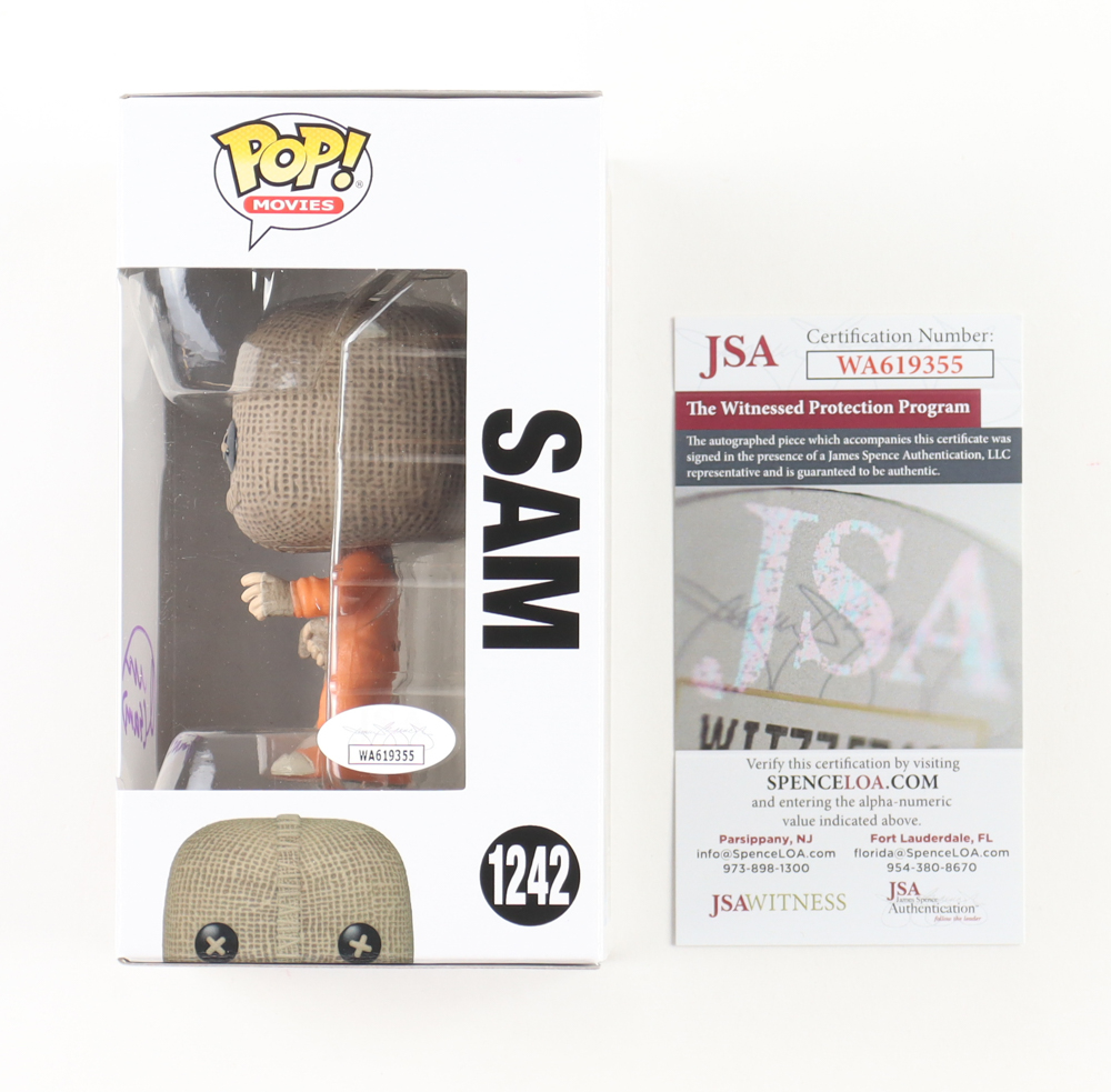 Quinn Lord Signed "Trick 'r Treat" #1242 Sam Funko Pop! Vinyl Figure Inscribed "Sam" (JSA) at PristineAuction.com Quinn Lord Signed "Trick 'r Treat" #1242 Sam Funko Pop! Vinyl Figure Inscribed "Sam" (JSA) at PristineAuction.com