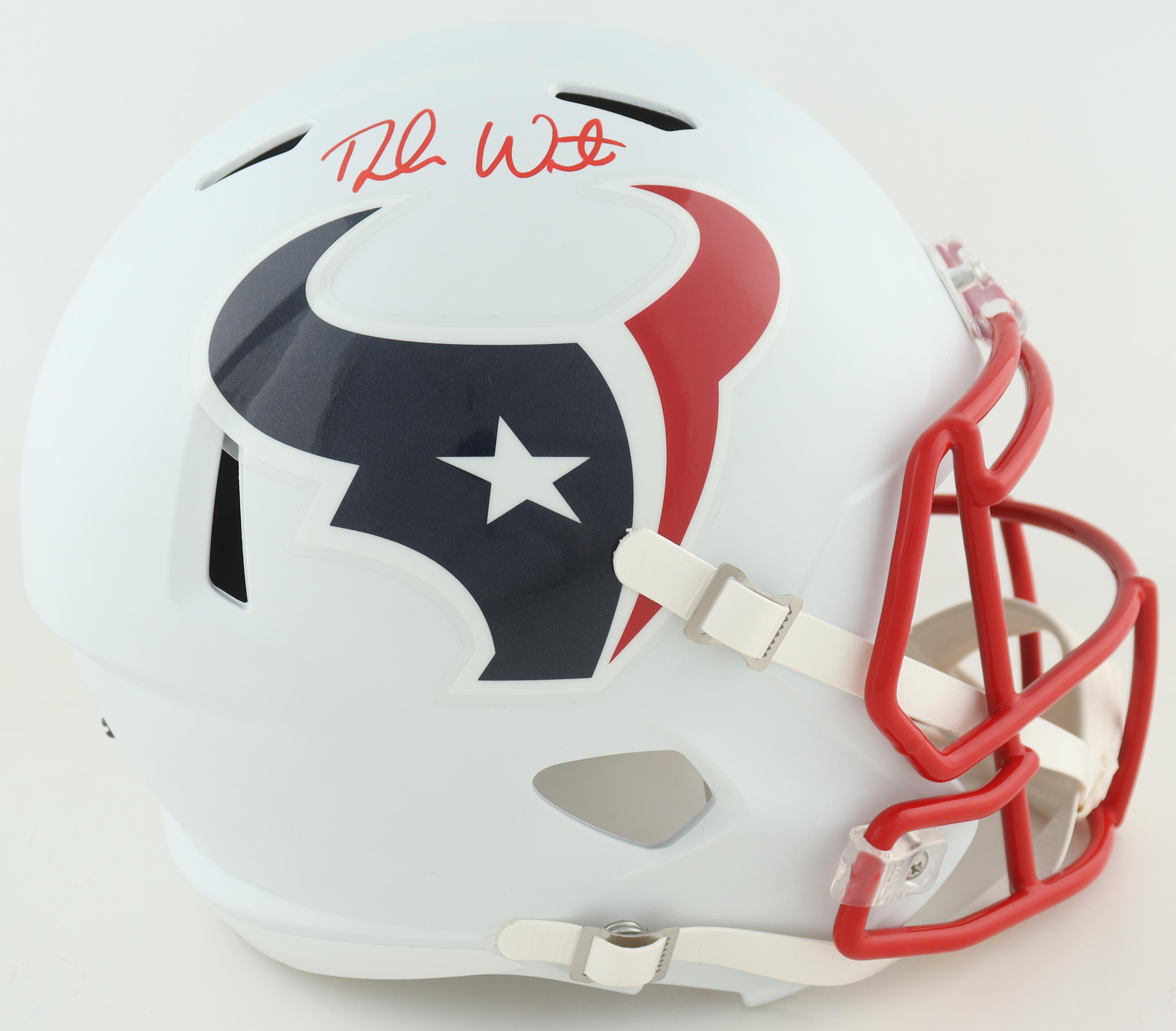 Deshaun Watson Signed Texans Full-Size Matt White Speed Helmet (JSA) at PristineAuction.com Deshaun Watson Signed Texans Full-Size Matt White Speed Helmet (JSA) at PristineAuction.com