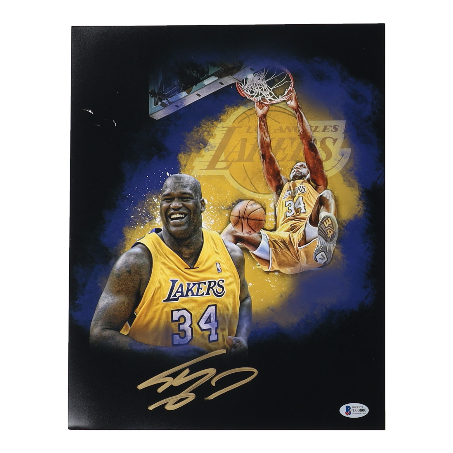 Shaquille O'Neal Signed Lakers 11x14 Photo (Beckett) at PristineAuction.com Shaquille O'Neal Signed Lakers 11x14 Photo (Beckett) at PristineAuction.com
