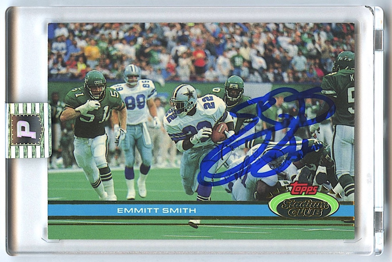 Emmitt Smith Signed 1991 Stadium Club #2 (PA Encapsulated) at PristineAuction.com Emmitt Smith Signed 1991 Stadium Club #2 (PA Encapsulated) at PristineAuction.com
