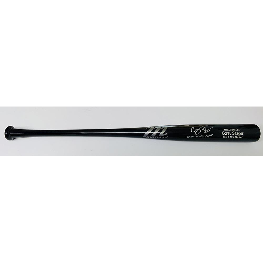 Corey Seager Signed Marucci Player Model Bat Inscribed "2020 NLCS MVP