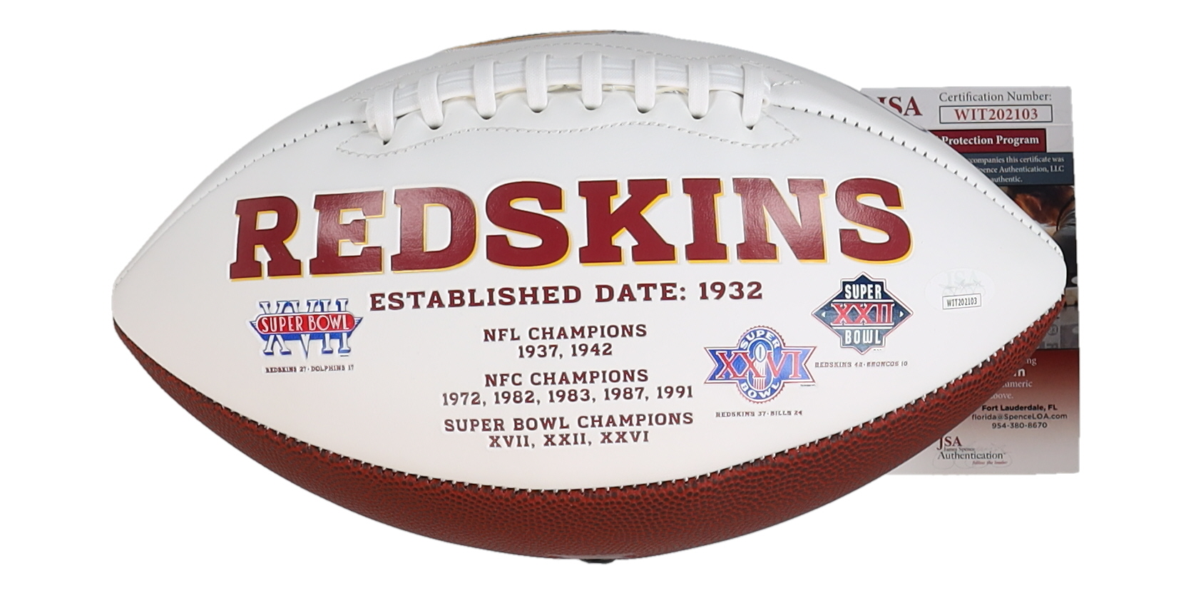 Joe Theismann Signed Washington Logo Football Inscribed "83 NFL-MVP" (JSA) at PristineAuction.com Joe Theismann Signed Washington Logo Football Inscribed "83 NFL-MVP" (JSA) at PristineAuction.com