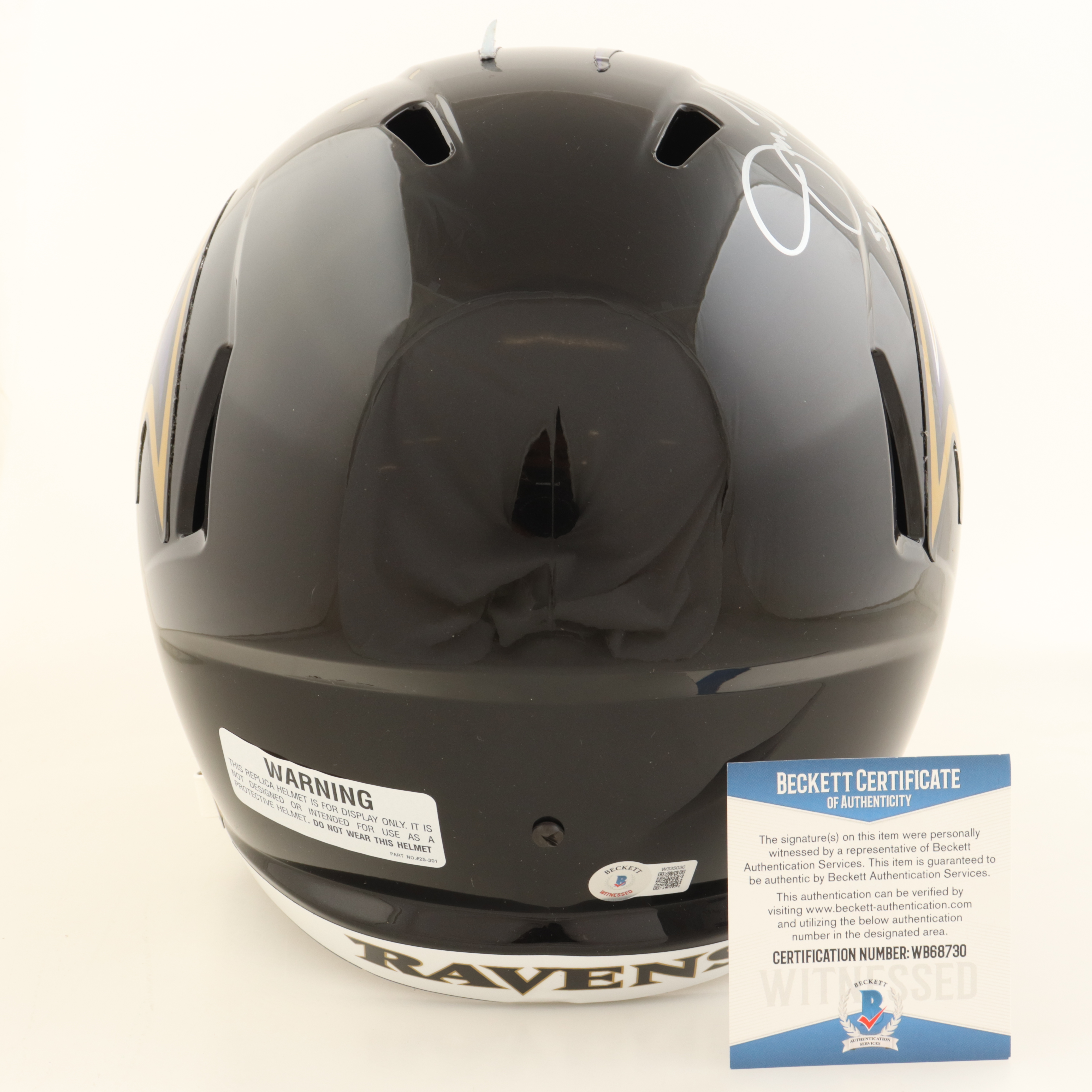 Joe Flacco Signed Ravens Full-Size Speed Helmet Inscribed "SB XLVII MVP" (Beckett) at PristineAuction.com Joe Flacco Signed Ravens Full-Size Speed Helmet Inscribed "SB XLVII MVP" (Beckett) at PristineAuction.com