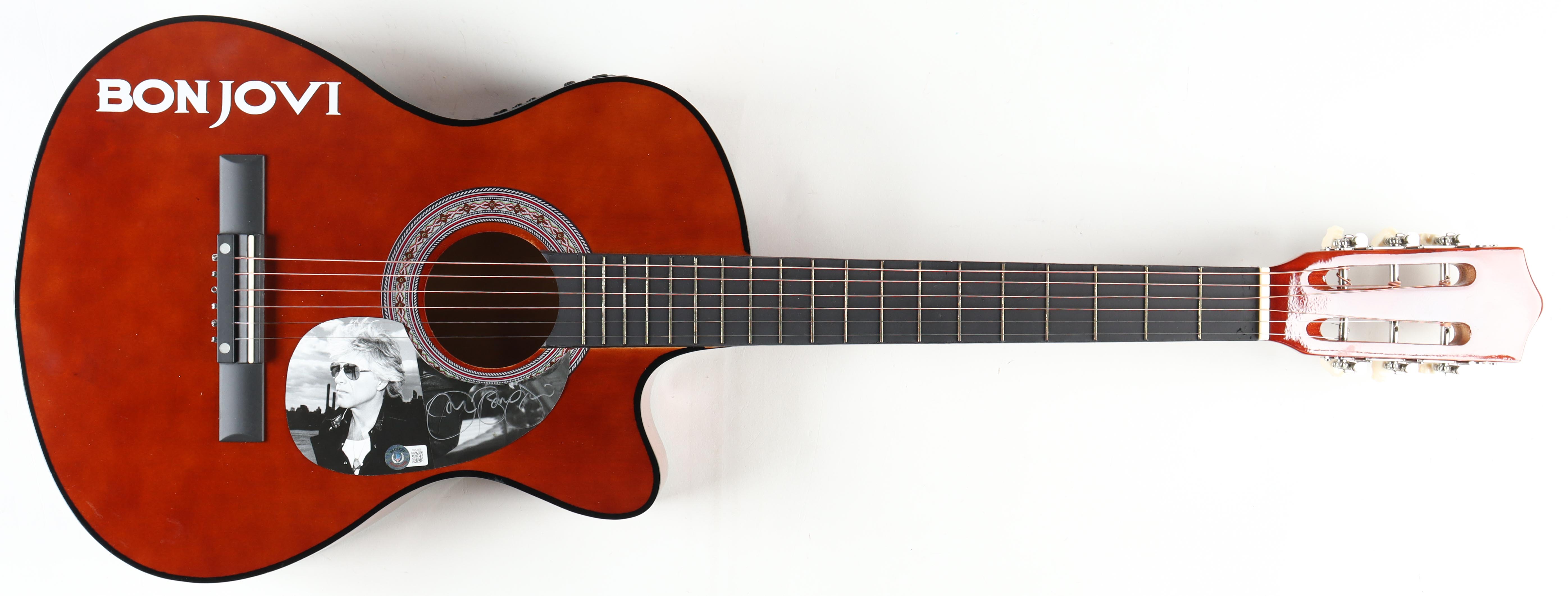 Jon Bon Jovi Signed 38" Acoustic Guitar (Beckett) at PristineAuction.com Jon Bon Jovi Signed 38" Acoustic Guitar (Beckett) at PristineAuction.com