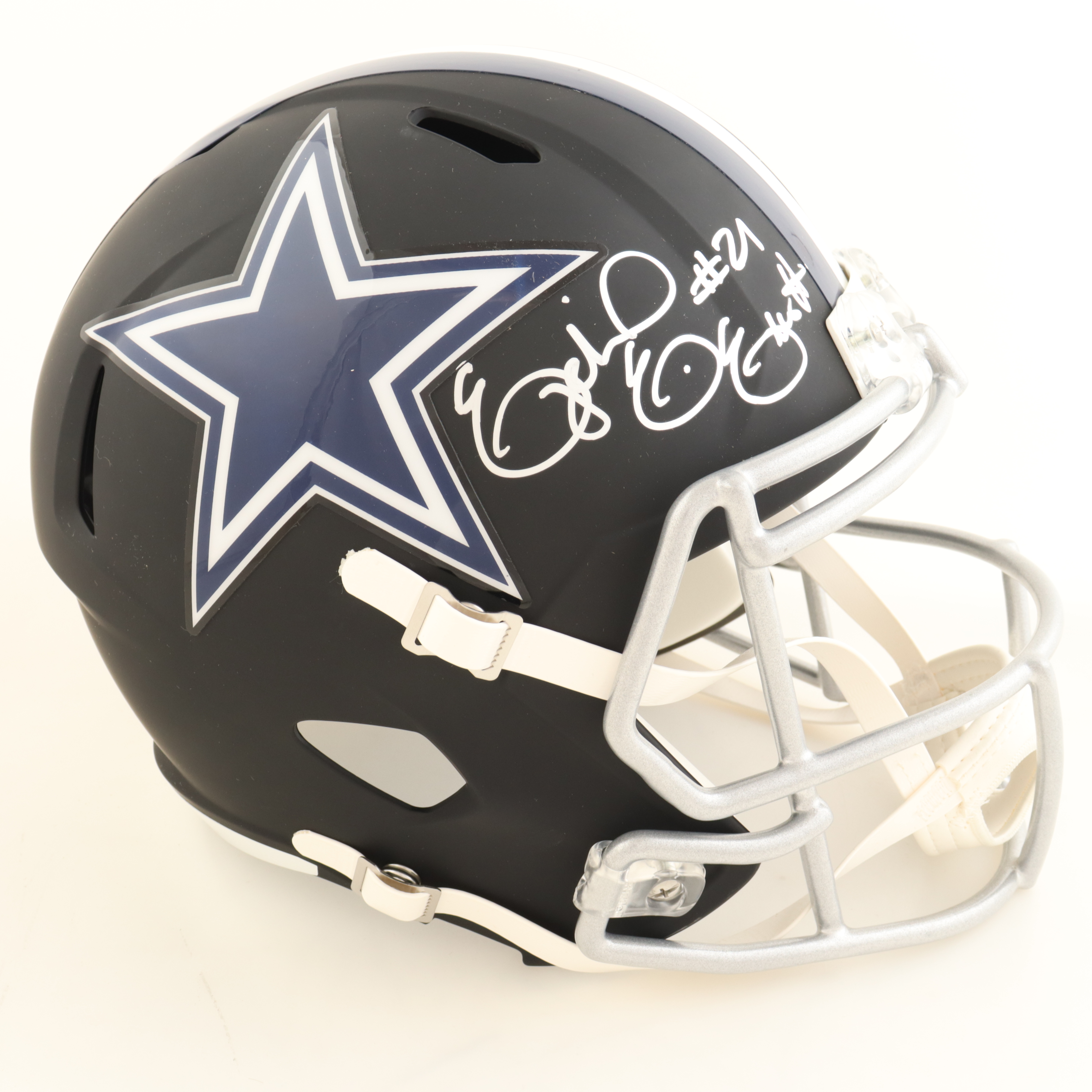 Ezekiel Elliott Signed Cowboys Full-Size Matte Black Speed Helmet (Beckett) at PristineAuction.com Ezekiel Elliott Signed Cowboys Full-Size Matte Black Speed Helmet (Beckett) at PristineAuction.com