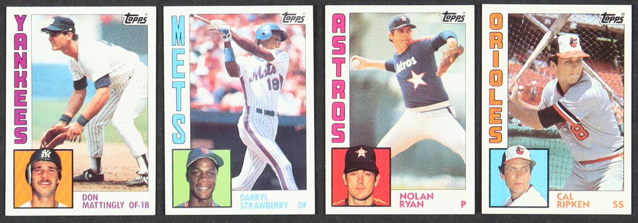 1984 Topps Baseball Factory Set of (792) Cards with Don Mattingly #8 RC, Cal Ripken Jr. #490, Darryl Strawberry #182 RC, Nolan Ryan #470 at PristineAuction.com 1984 Topps Baseball Factory Set of (792) Cards with Don Mattingly #8 RC, Cal Ripken Jr. #490, Darryl Strawberry #182 RC, Nolan Ryan #470 at PristineAuction.com