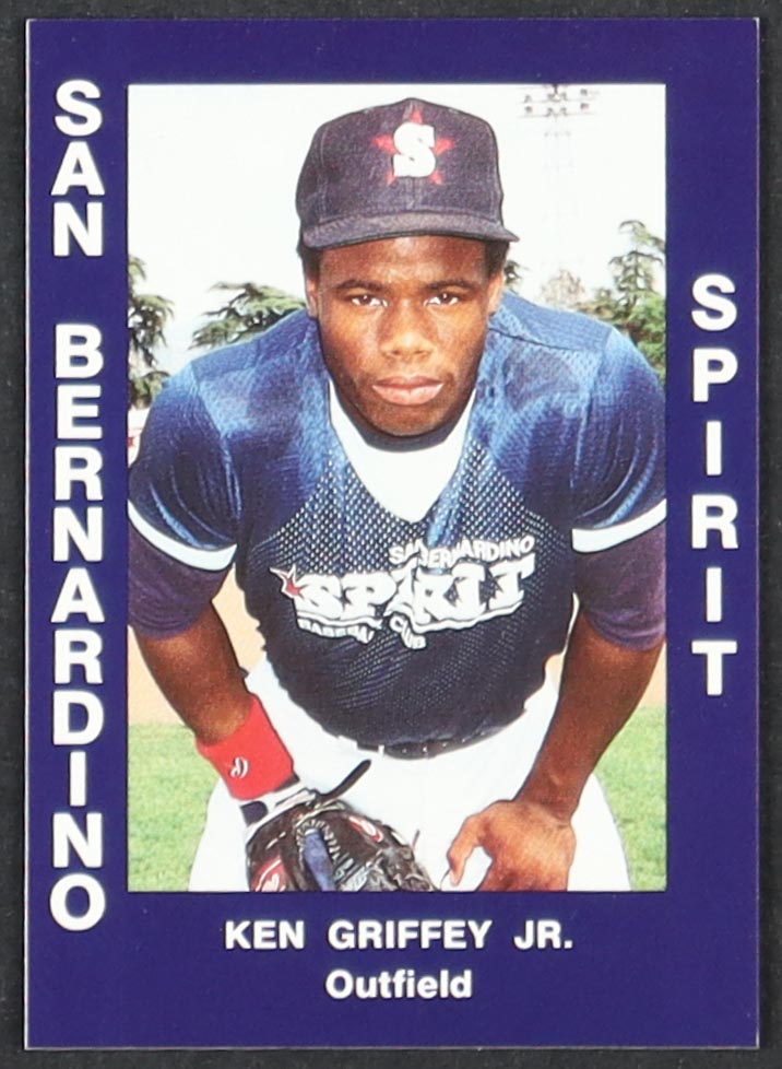1988 San Bernardino Spirit Cal League Cards Baseball Complete Set of (28) Cards with Ken Griffey Jr. #34 RC at PristineAuction.com 1988 San Bernardino Spirit Cal League Cards Baseball Complete Set of (28) Cards with Ken Griffey Jr. #34 RC at PristineAuction.com