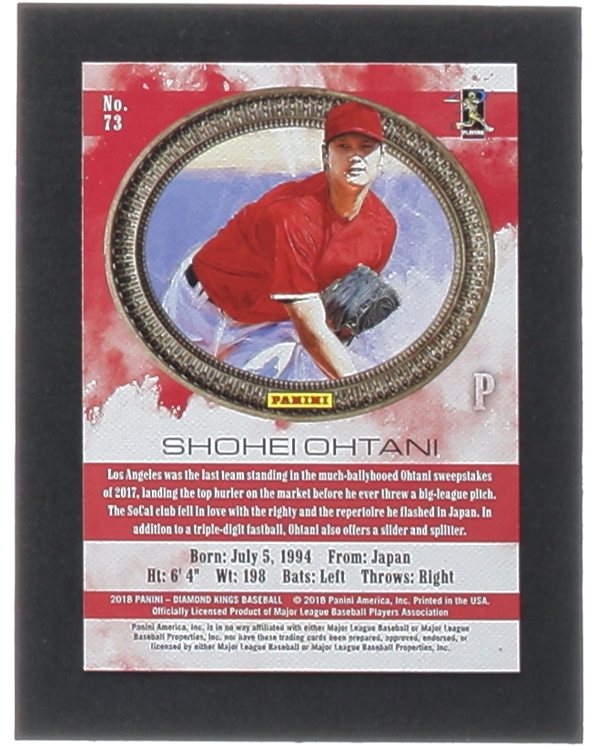 Shohei Ohtani 2018 Diamond Kings #73 RC at PristineAuction.com Shohei Ohtani 2018 Diamond Kings #73 RC at PristineAuction.com