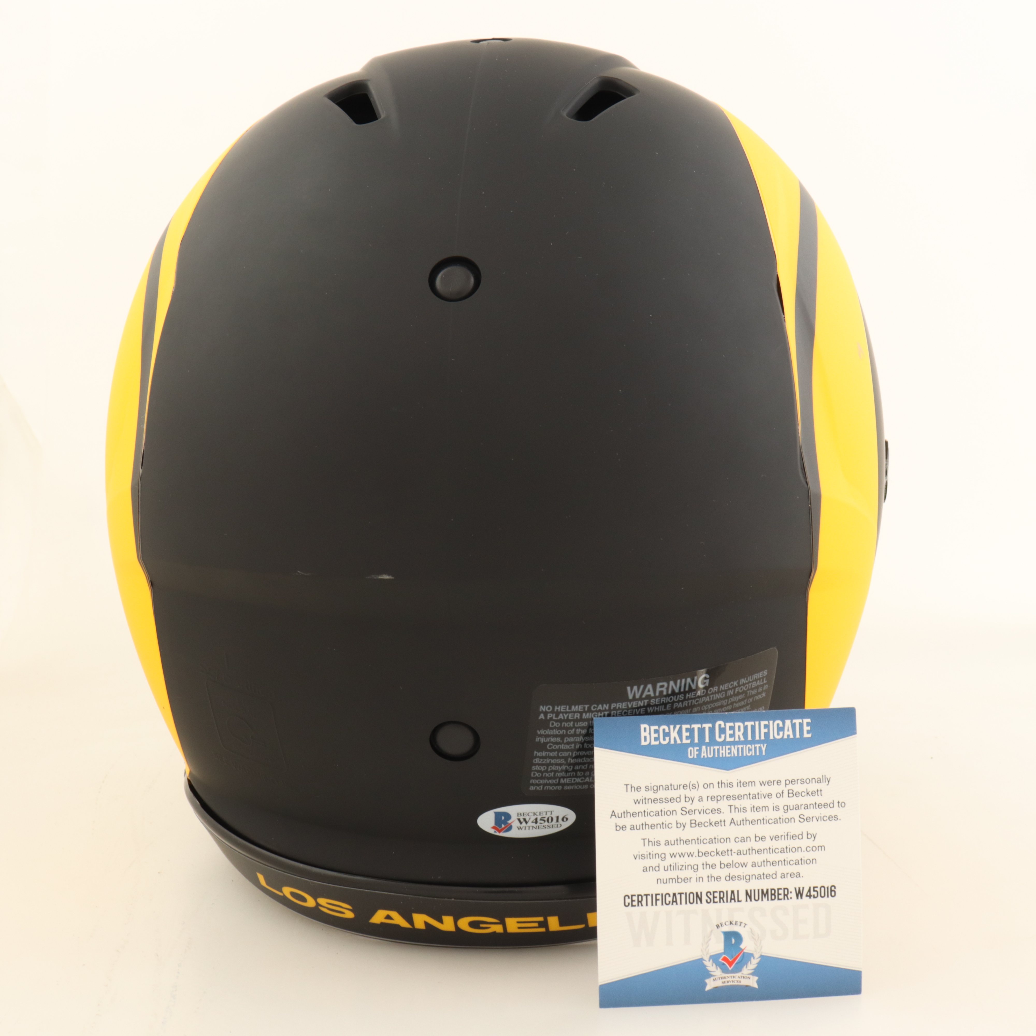 Eric Dickerson Signed Rams Authentic On-Field Eclipse Alternate Full-Size Speed Helmet Inscribed "HOF 99" (Beckett) at PristineAuction.com Eric Dickerson Signed Rams Authentic On-Field Eclipse Alternate Full-Size Speed Helmet Inscribed "HOF 99" (Beckett) at PristineAuction.com