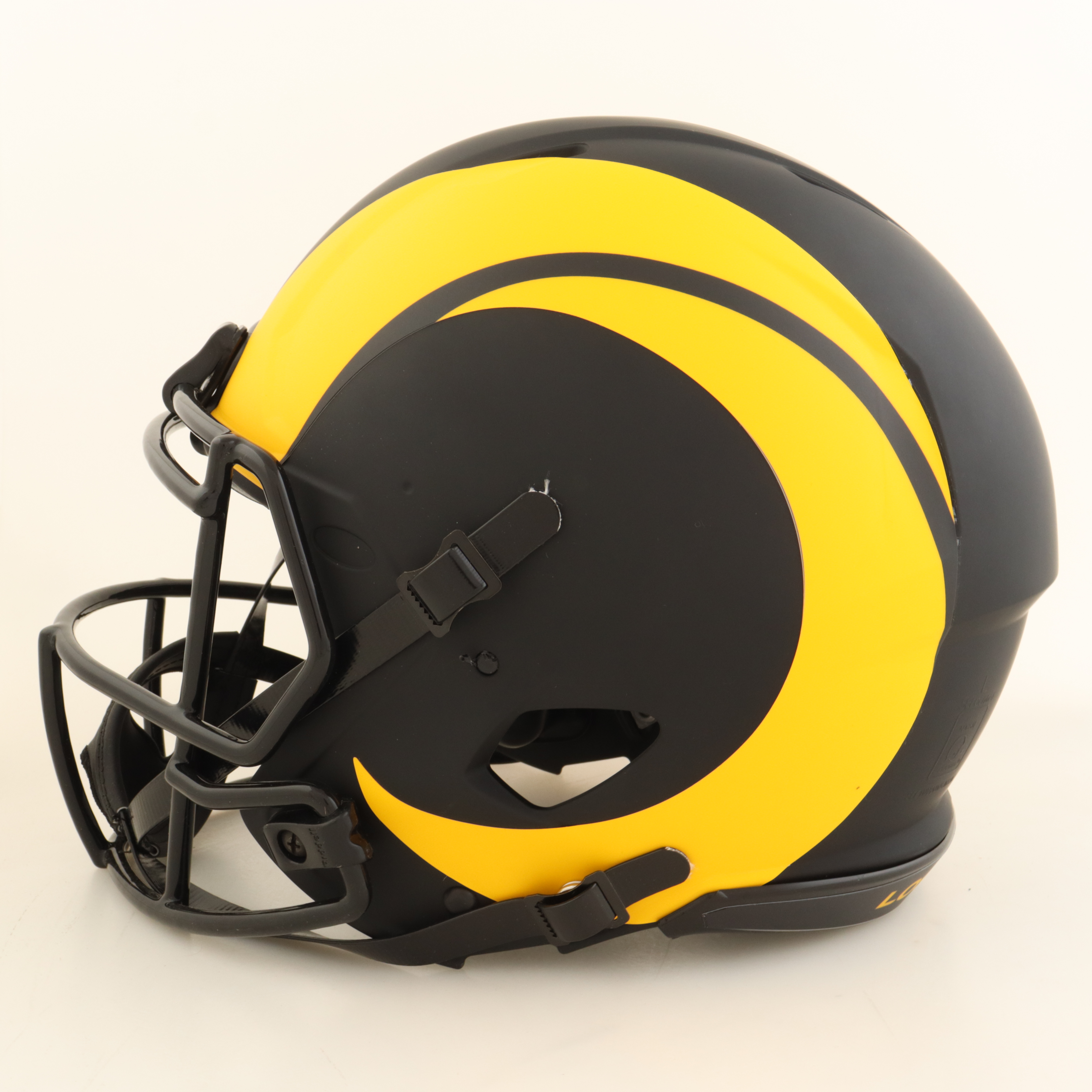 Eric Dickerson Signed Rams Authentic On-Field Eclipse Alternate Full-Size Speed Helmet Inscribed "HOF 99" (Beckett) at PristineAuction.com Eric Dickerson Signed Rams Authentic On-Field Eclipse Alternate Full-Size Speed Helmet Inscribed "HOF 99" (Beckett) at PristineAuction.com