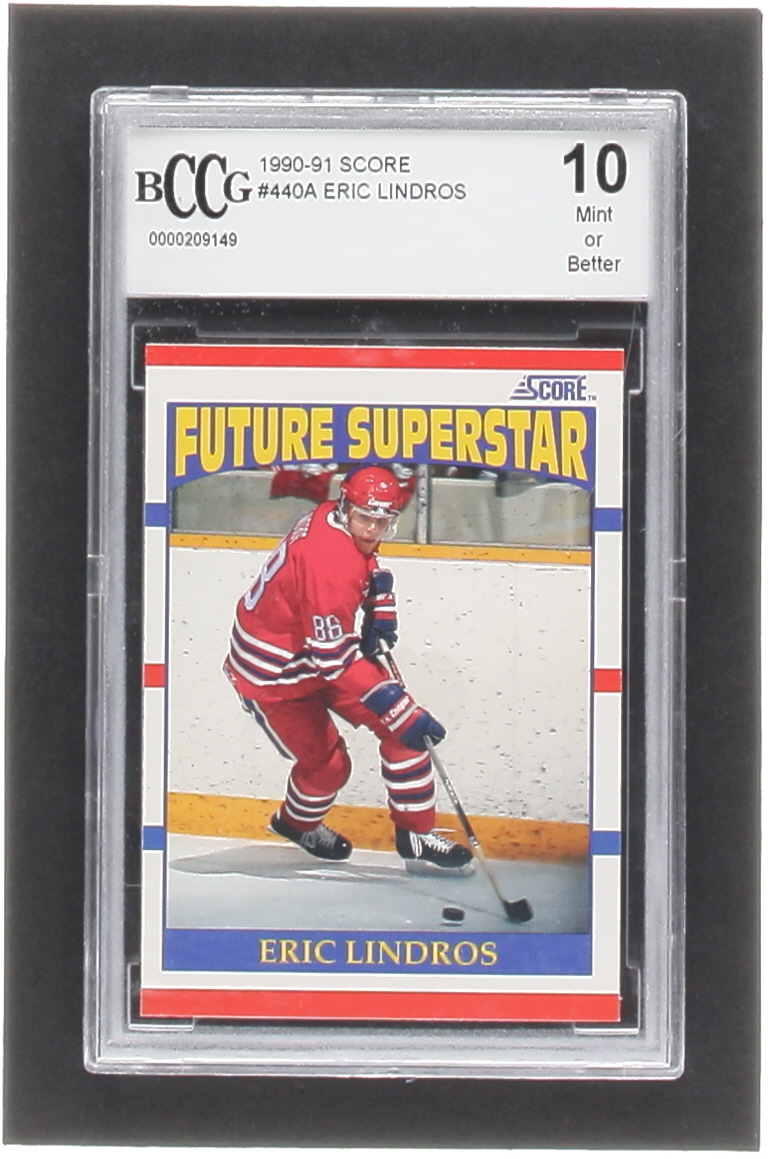 Eric Lindros 1990-91 Score #440 RC (BCCG 10) at PristineAuction.com Eric Lindros 1990-91 Score #440 RC (BCCG 10) at PristineAuction.com