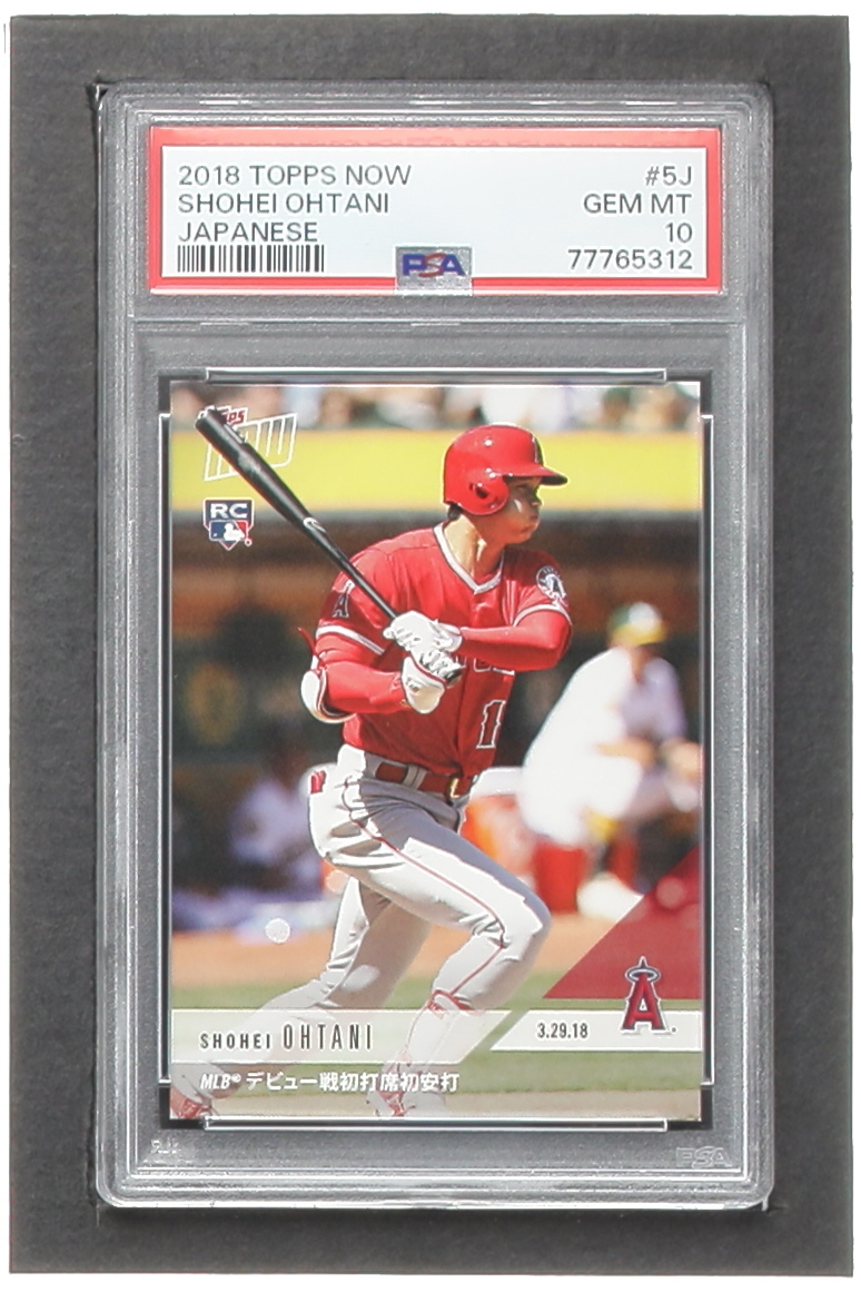 Shohei Ohtani 2018 Topps Now #5J RC / Japanese (PSA 10) at PristineAuction.com Shohei Ohtani 2018 Topps Now #5J RC / Japanese (PSA 10) at PristineAuction.com