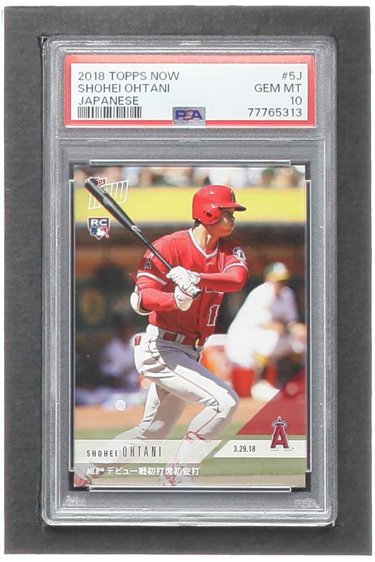 Shohei Ohtani 2018 Topps Now #5J RC / Japanese (PSA 10) at PristineAuction.com Shohei Ohtani 2018 Topps Now #5J RC / Japanese (PSA 10) at PristineAuction.com