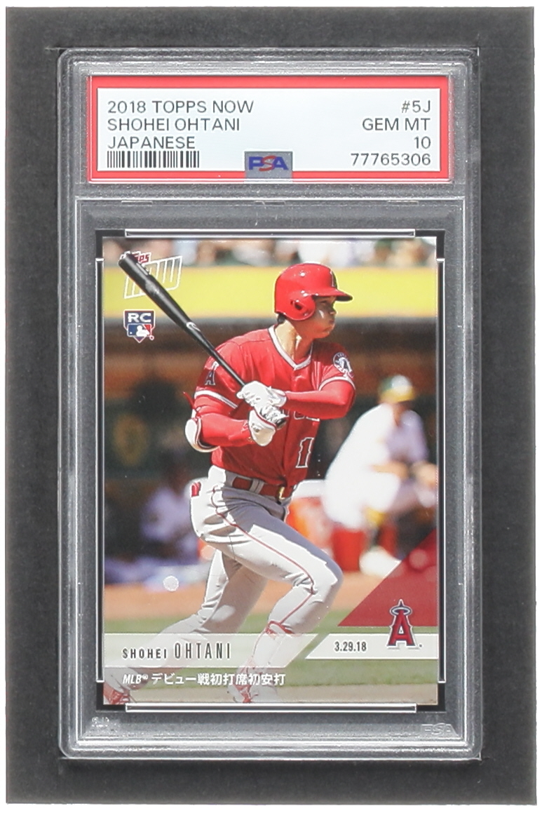 Shohei Ohtani 2018 Topps Now #5J RC / Japanese (PSA 10) at PristineAuction.com Shohei Ohtani 2018 Topps Now #5J RC / Japanese (PSA 10) at PristineAuction.com