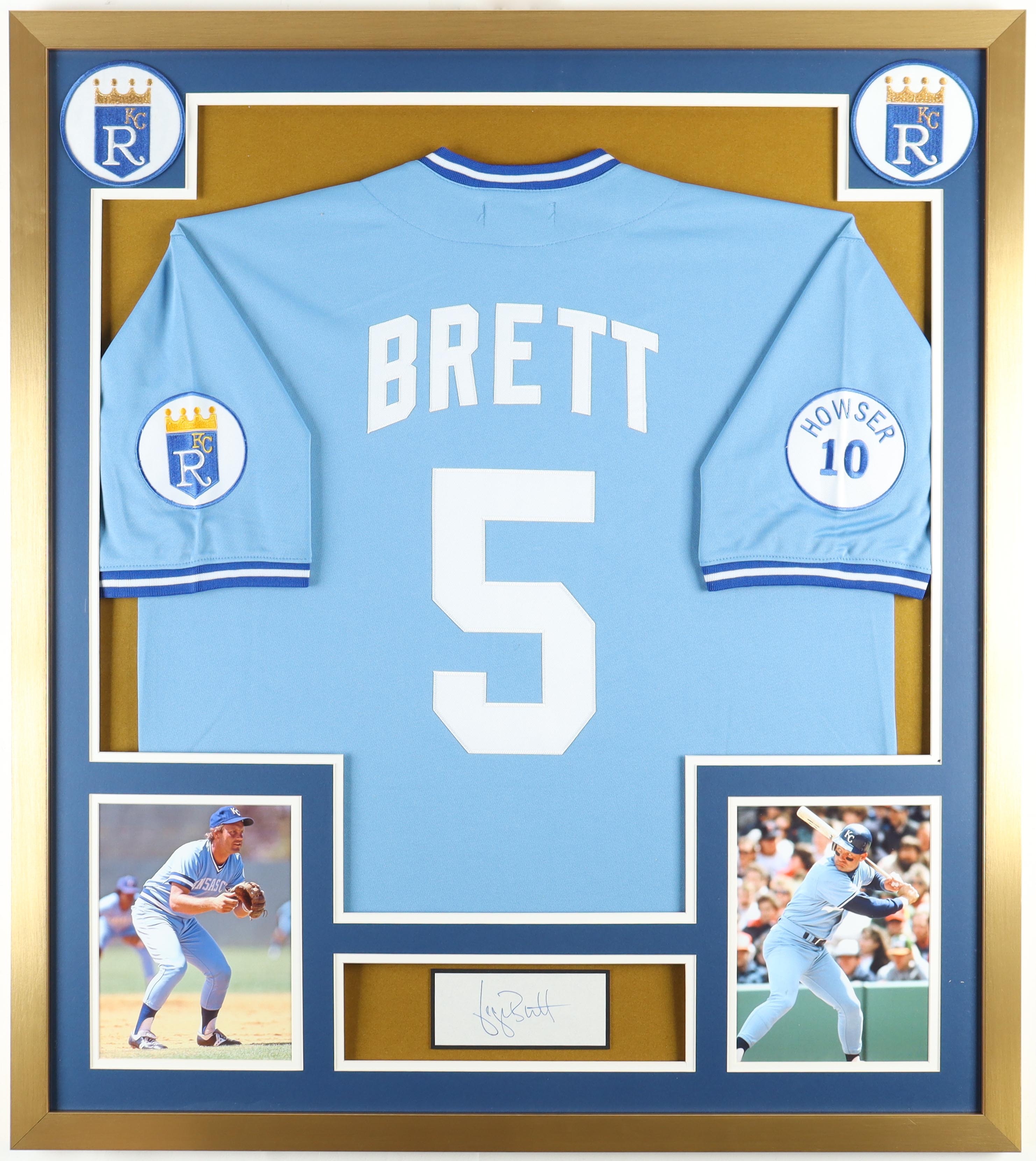 George Brett Signed Custom Framed Cut Display With Jersey (JSA) at PristineAuction.com George Brett Signed Custom Framed Cut Display With Jersey (JSA) at PristineAuction.com
