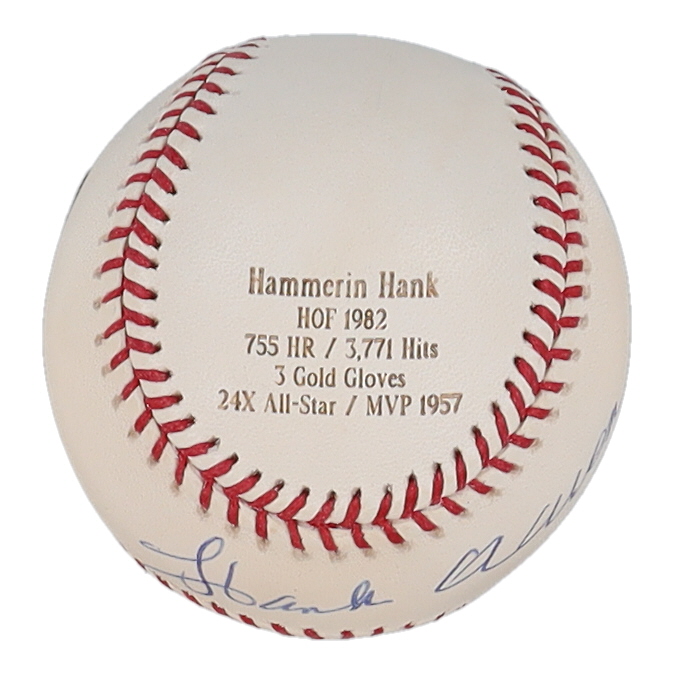 Hank Aaron Signed LE OML Commemorative Baseball (Mounted Memories) at PristineAuction.com Hank Aaron Signed LE OML Commemorative Baseball (Mounted Memories) at PristineAuction.com