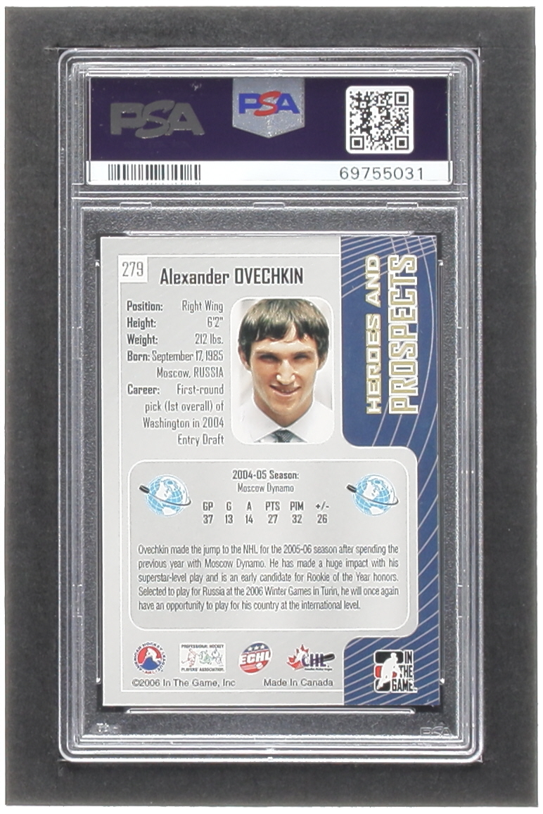 Alexander Ovechkin 2005-06 ITG Heroes and Prospects #279 (PSA 10) at PristineAuction.com Alexander Ovechkin 2005-06 ITG Heroes and Prospects #279 (PSA 10) at PristineAuction.com