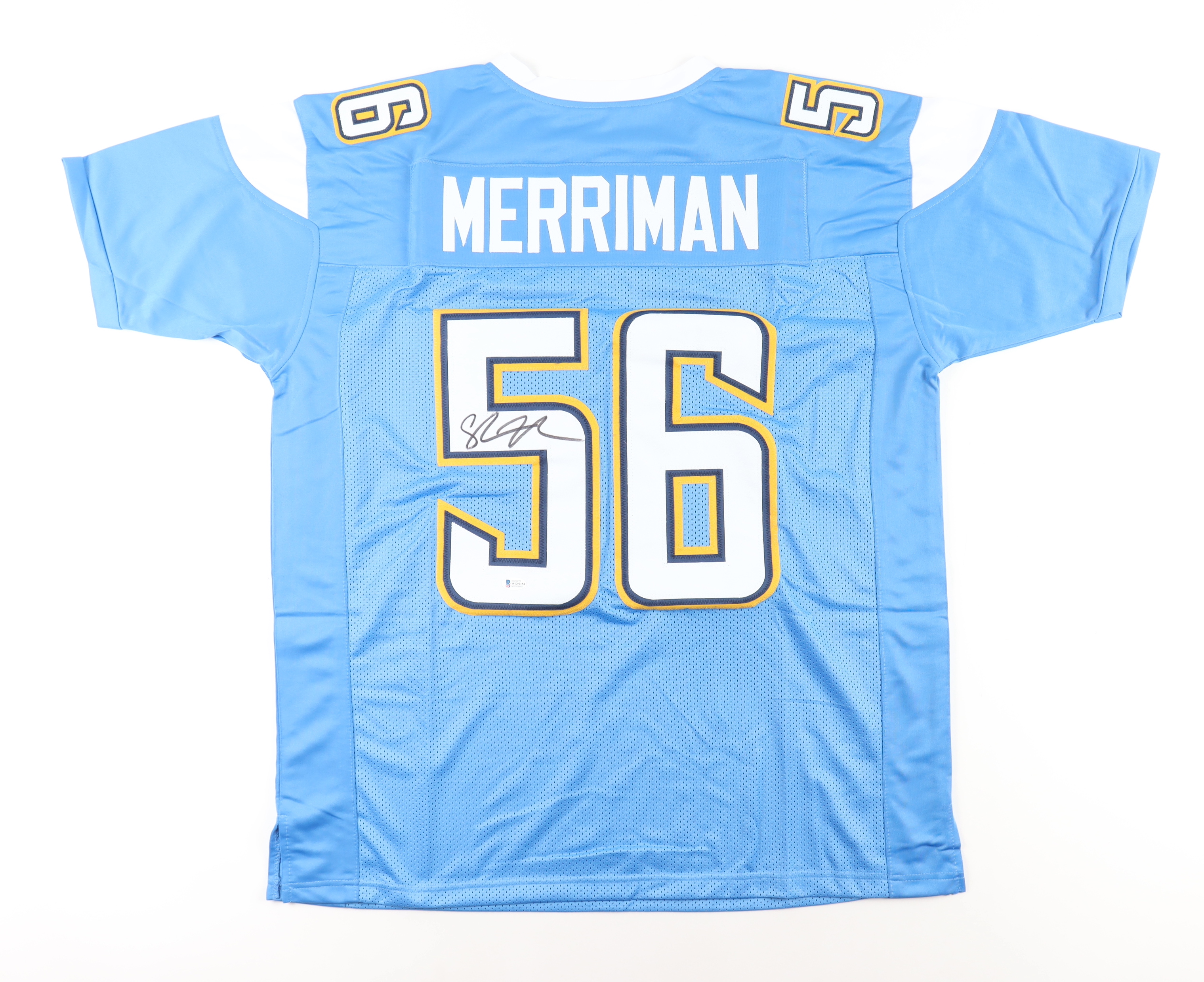 Shawne Merriman Signed Jersey (Beckett) at PristineAuction.com Shawne Merriman Signed Jersey (Beckett) at PristineAuction.com