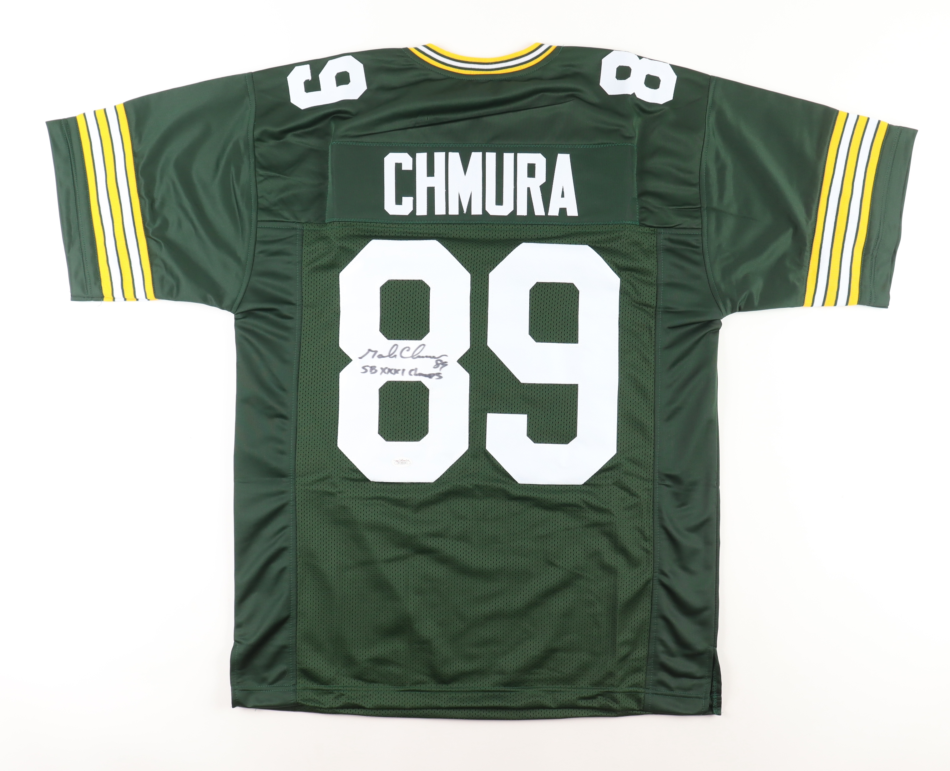 Mark Chmura Signed Jersey Inscribed "SB XXXI Champs" (JSA) at PristineAuction.com Mark Chmura Signed Jersey Inscribed "SB XXXI Champs" (JSA) at PristineAuction.com