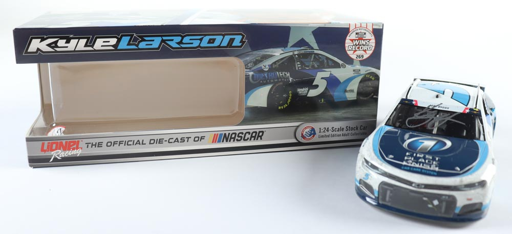 Kyle Larson Signed LE NASCAR #5 MetroTech Charlotte Win 2021 Camaro ZL1 - 1:24 Premium Diecast Car (PA) at PristineAuction.com Kyle Larson Signed LE NASCAR #5 MetroTech Charlotte Win 2021 Camaro ZL1 - 1:24 Premium Diecast Car (PA) at PristineAuction.com