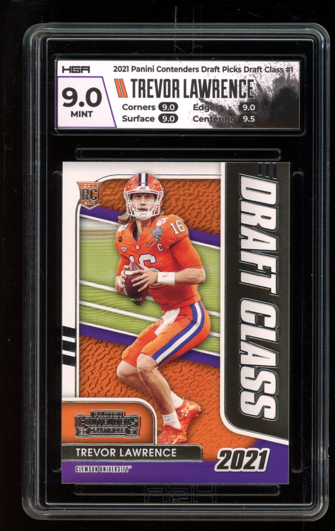 Trevor Lawrence 2021 Panini Contenders Draft Picks Draft Class #1 (HGA 9) at PristineAuction.com Trevor Lawrence 2021 Panini Contenders Draft Picks Draft Class #1 (HGA 9) at PristineAuction.com