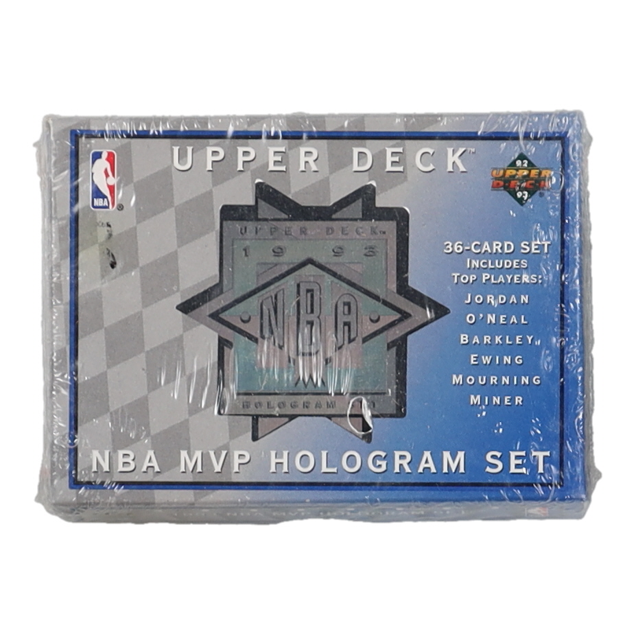 1992-93 Upper Deck MVP Holograms Basketball Complete Set of (38) Cards with Michael Jordan #4, Shaquille O’Neal #35, Alonzo Mourning #34, Tom Gugliotta #30 at PristineAuction.com 1992-93 Upper Deck MVP Holograms Basketball Complete Set of (38) Cards with Michael Jordan #4, Shaquille O’Neal #35, Alonzo Mourning #34, Tom Gugliotta #30 at PristineAuction.com
