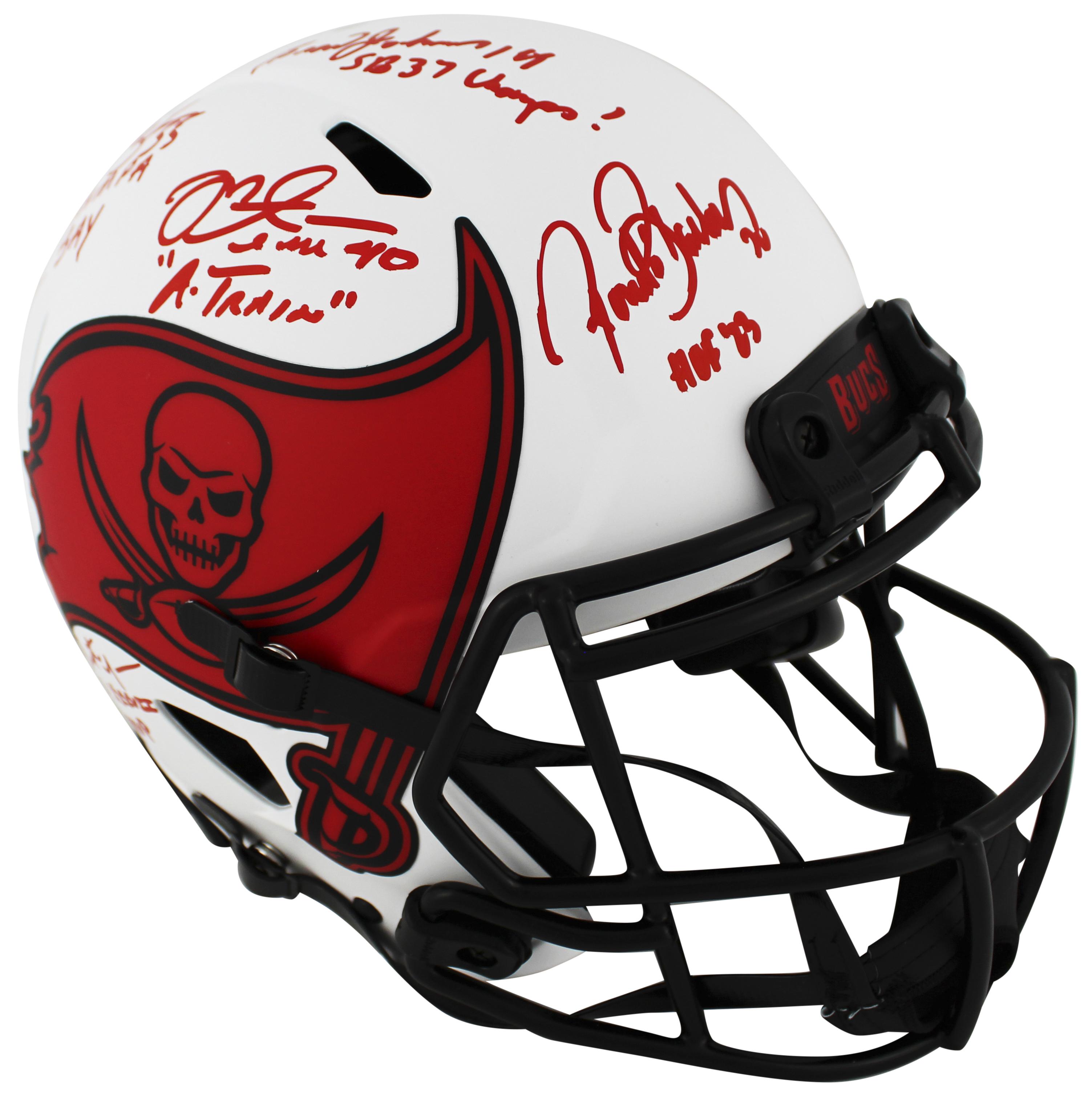 Tampa Bay Buccaneers Greats Signed Full-Size Authentic On-Field Lunar Eclipse Alternate Speed Helmet with (6) Signautures Including Warren Sapp, Derrick Brooks, Ronde Barber (Beckett) at PristineAuction.com Tampa Bay Buccaneers Greats Signed Full-Size Authentic On-Field Lunar Eclipse Alternate Speed Helmet with (6) Signautures Including Warren Sapp, Derrick Brooks, Ronde Barber (Beckett) at PristineAuction.com
