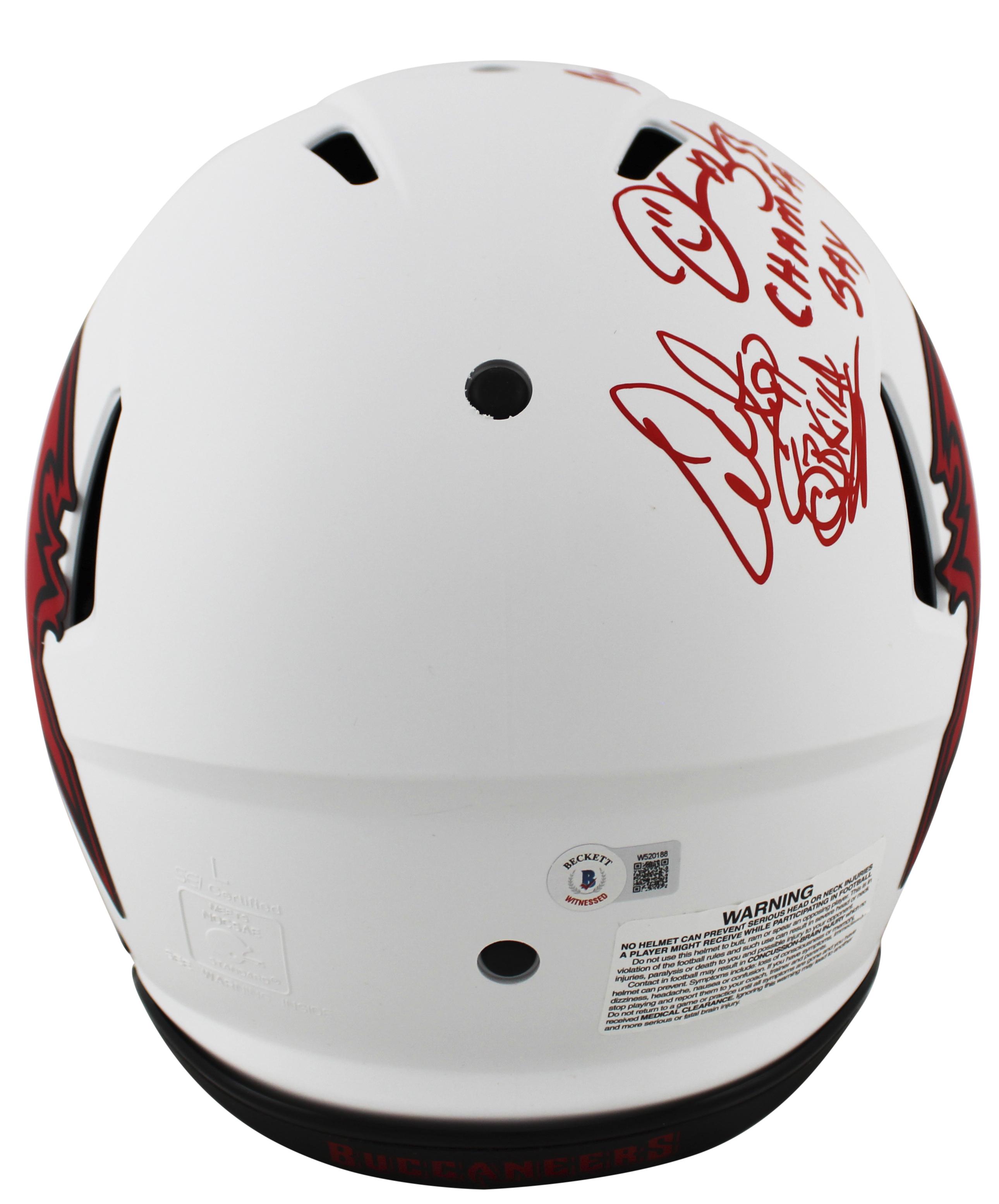 Tampa Bay Buccaneers Greats Signed Full-Size Authentic On-Field Lunar Eclipse Alternate Speed Helmet with (6) Signautures Including Warren Sapp, Derrick Brooks, Ronde Barber (Beckett) at PristineAuction.com Tampa Bay Buccaneers Greats Signed Full-Size Authentic On-Field Lunar Eclipse Alternate Speed Helmet with (6) Signautures Including Warren Sapp, Derrick Brooks, Ronde Barber (Beckett) at PristineAuction.com
