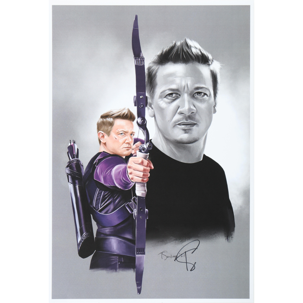 "Hawkeye" Marvel Comics 13x19 Lithograph by Tony Santiago (PA) at PristineAuction.com