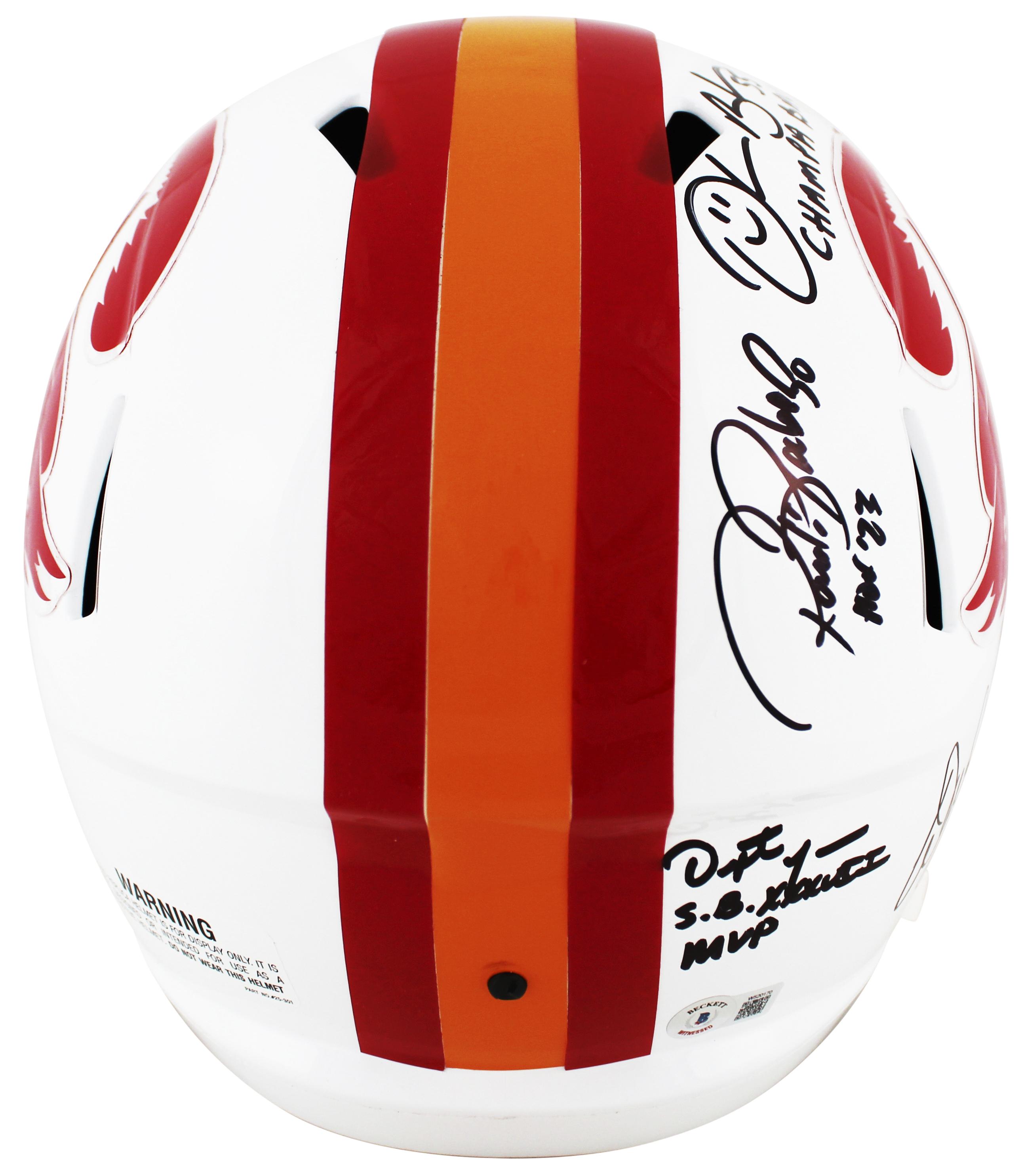 Tampa Bay Buccaneers Greats Signed Full-Size Speed Helmet with (6) Signautures Including Warren Sapp, Derrick Brooks, Ronde Barber (Beckett) at PristineAuction.com Tampa Bay Buccaneers Greats Signed Full-Size Speed Helmet with (6) Signautures Including Warren Sapp, Derrick Brooks, Ronde Barber (Beckett) at PristineAuction.com