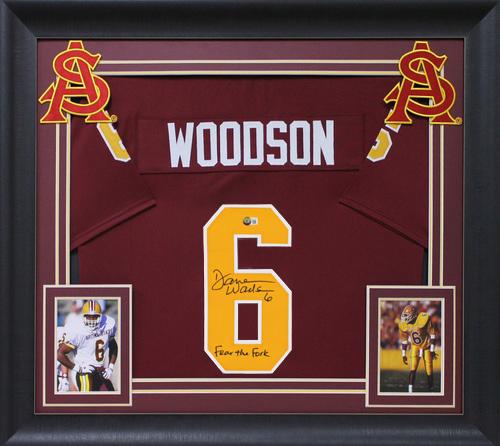 Darren Woodson Signed Custom Framed Jersey Display Inscribed "Fear The Fork" (Beckett) at PristineAuction.com Darren Woodson Signed Custom Framed Jersey Display Inscribed "Fear The Fork" (Beckett) at PristineAuction.com