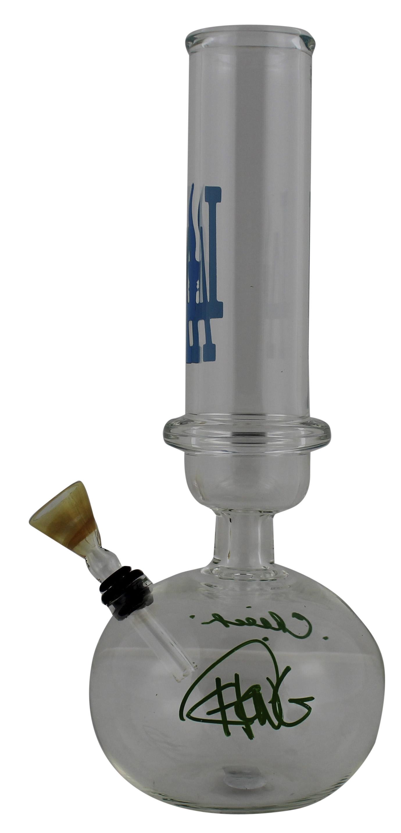 Cheech Marin & Tommy Chong Signed Glass Water Pipe (Beckett) at PristineAuction.com Cheech Marin & Tommy Chong Signed Glass Water Pipe (Beckett) at PristineAuction.com