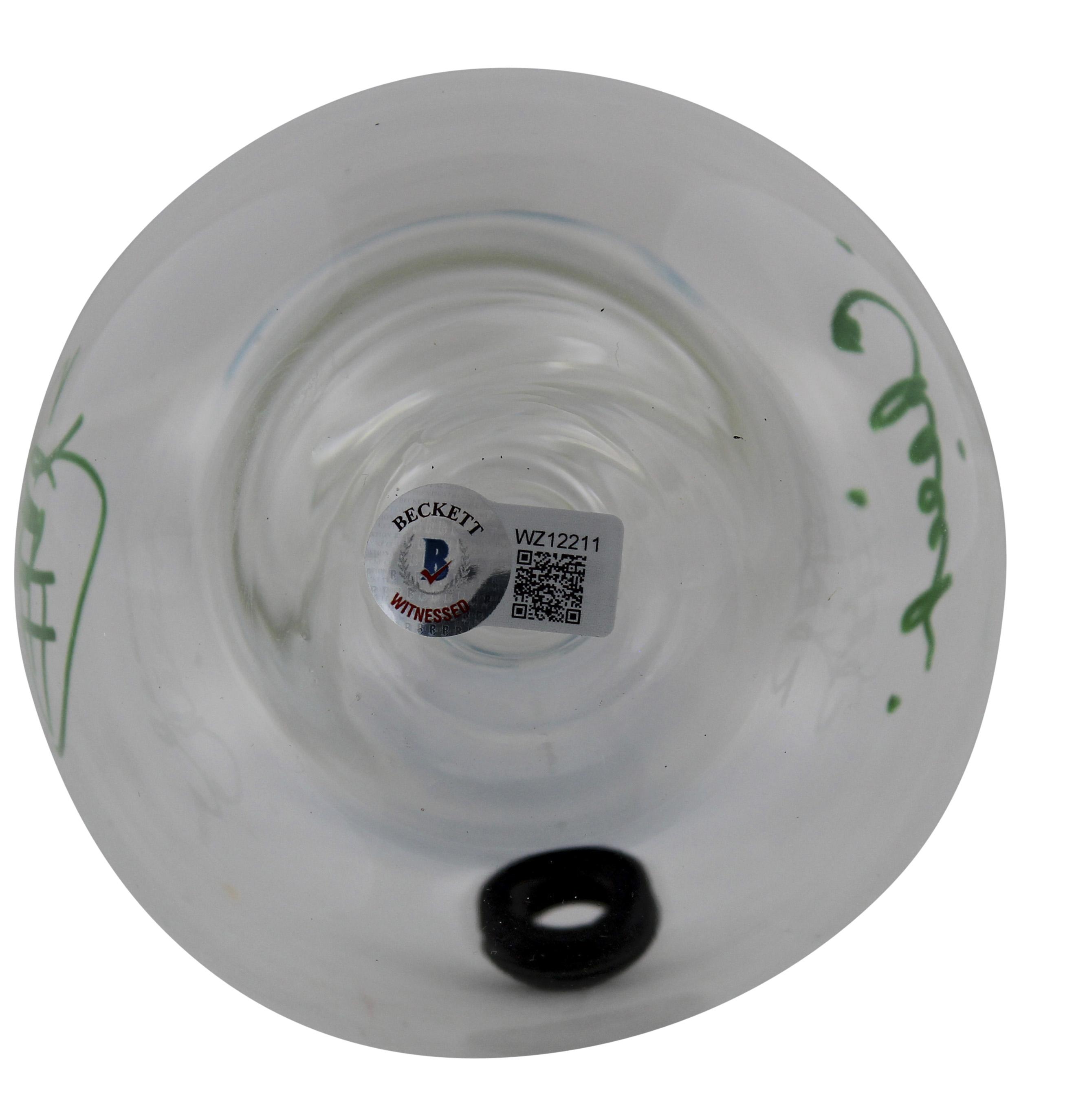 Cheech Marin & Tommy Chong Signed Glass Water Pipe (Beckett) at PristineAuction.com Cheech Marin & Tommy Chong Signed Glass Water Pipe (Beckett) at PristineAuction.com