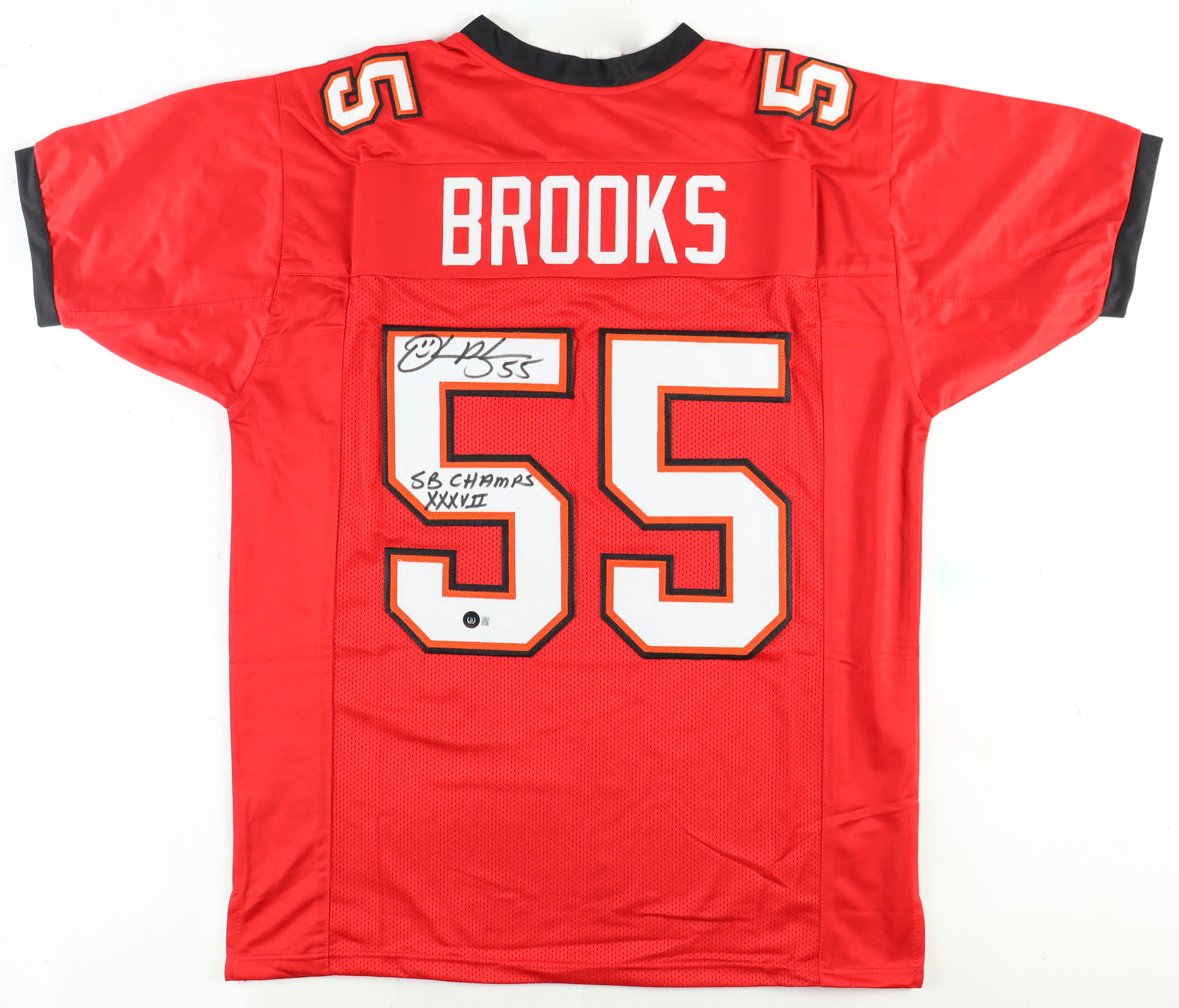 Derrick Brooks Signed Jersey Inscribed "SB XXXVII Champs" (Beckett) at PristineAuction.com Derrick Brooks Signed Jersey Inscribed "SB XXXVII Champs" (Beckett) at PristineAuction.com