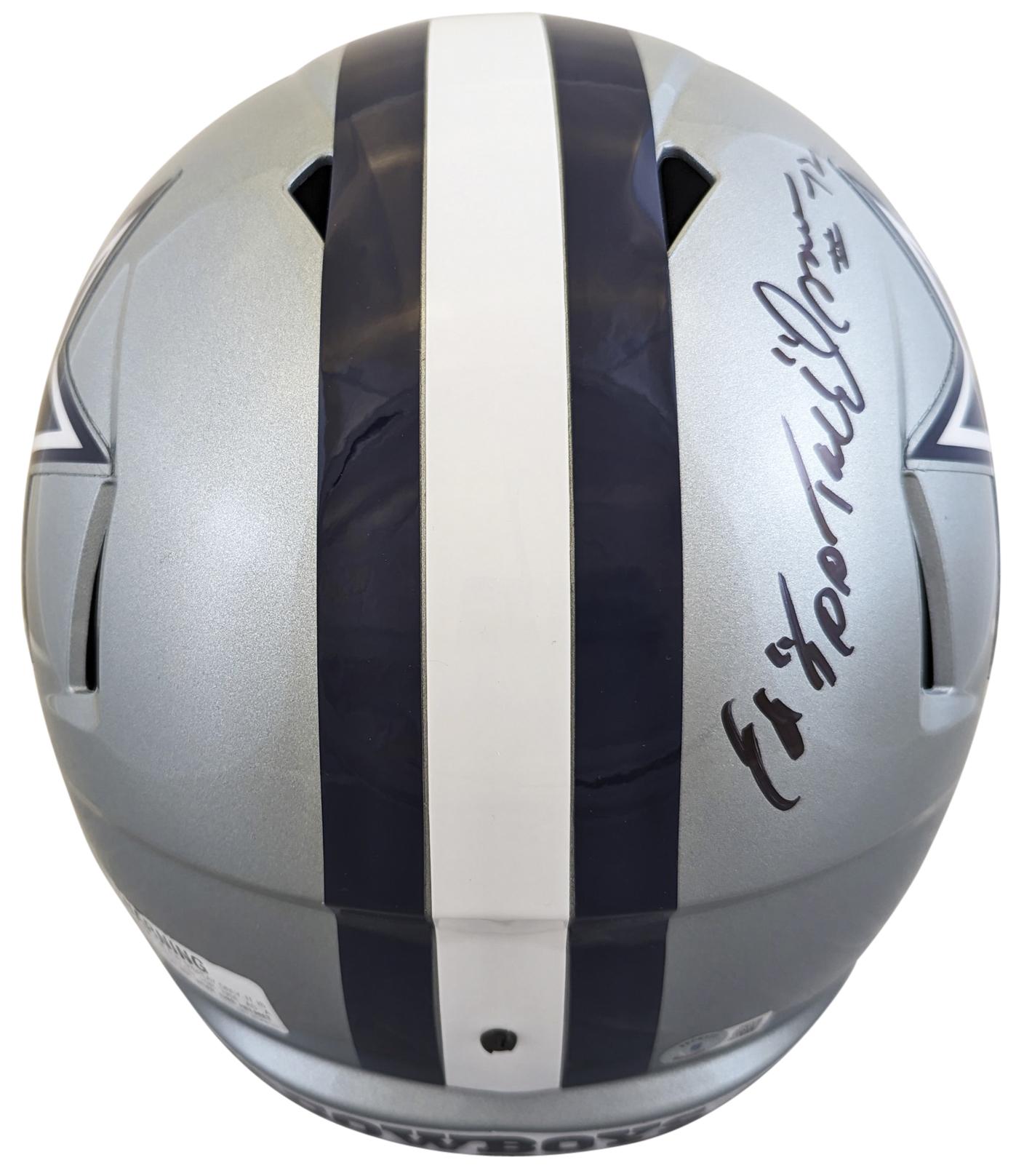 Ed "Too Tall" Jones Signed Cowboys Full Size Speed Helmet Inscribed "America's Team" (Beckett) at PristineAuction.com Ed "Too Tall" Jones Signed Cowboys Full Size Speed Helmet Inscribed "America's Team" (Beckett) at PristineAuction.com