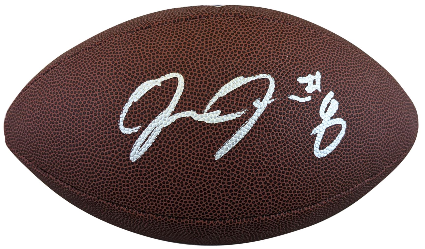 Josh Jacobs Signed Official NFL "The Duke" Football (Beckett & Jacobs) at PristineAuction.com Josh Jacobs Signed Official NFL "The Duke" Football (Beckett & Jacobs) at PristineAuction.com