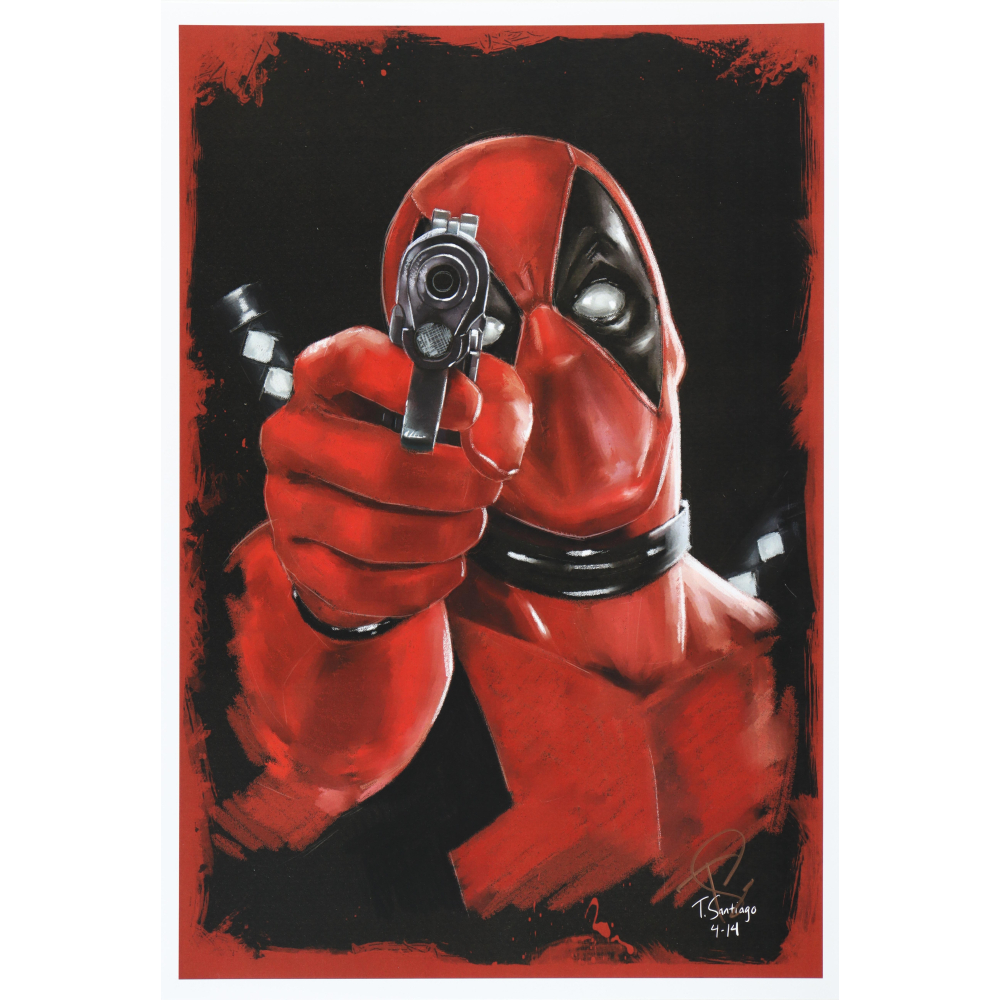 "Deadpool" Marvel Comics 13x19 Lithograph by Tony Santiago (PA) at PristineAuction.com