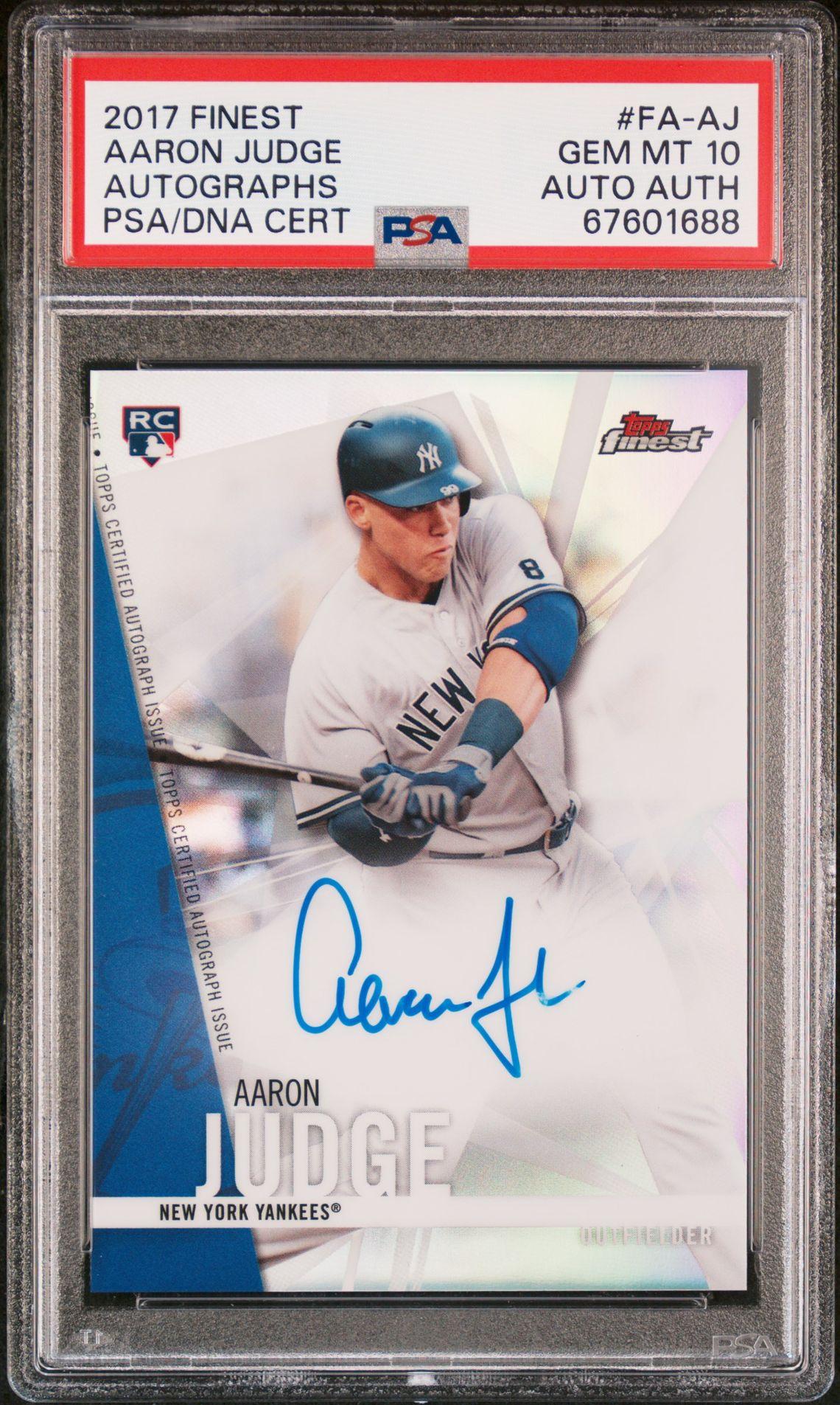 Aaron Judge 2017 Finest Autographs #FAAJ RC (PSA 10) at PristineAuction.com Aaron Judge 2017 Finest Autographs #FAAJ RC (PSA 10) at PristineAuction.com