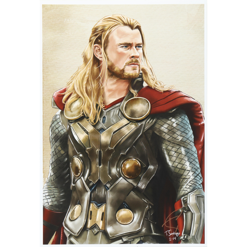 "Thor" Marvel Comics 13x19 Lithograph by Tony Santiago (PA) at PristineAuction.com
