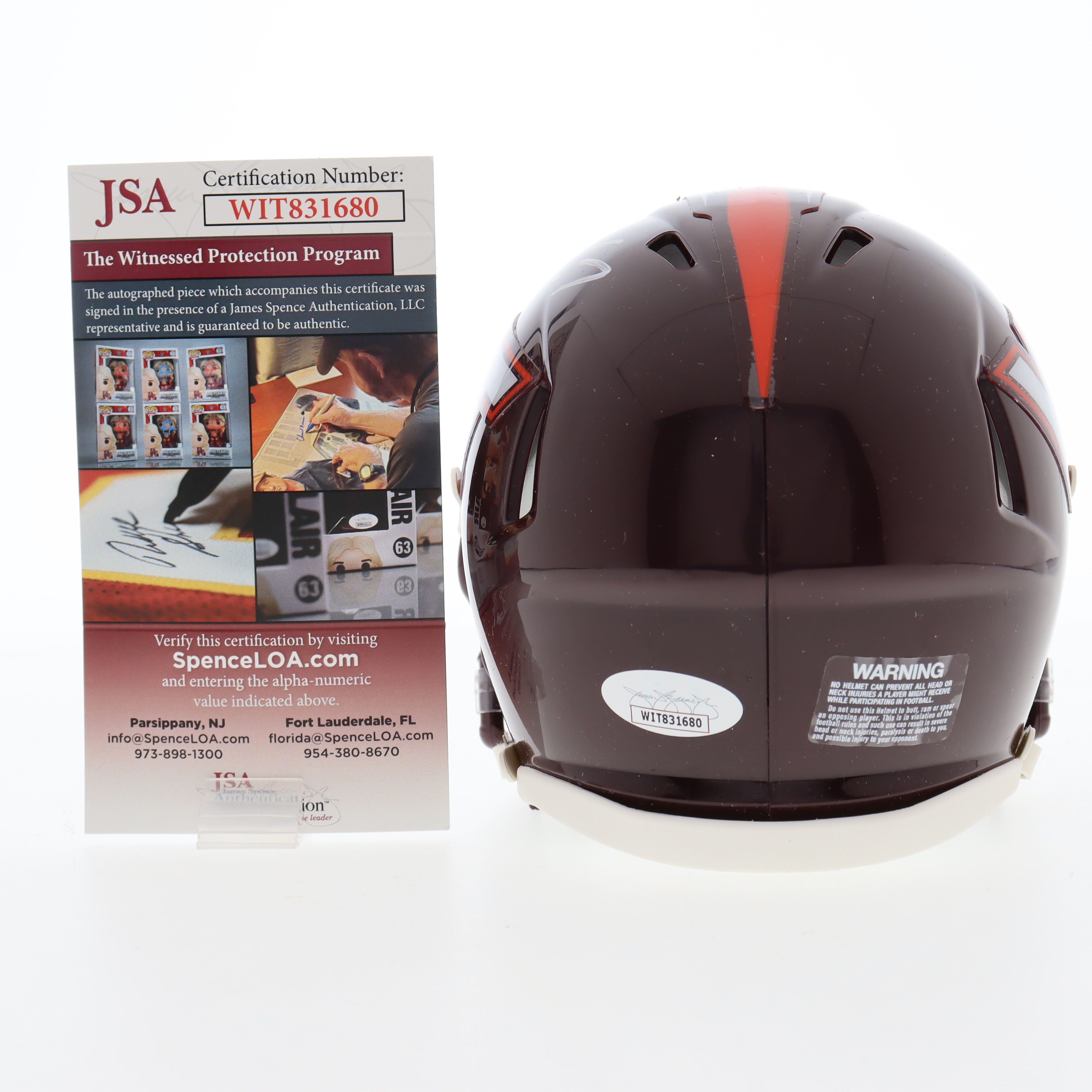 Michael Vick Signed Virginia Tech Hokies Speed Mini Helmet (JSA) at PristineAuction.com Michael Vick Signed Virginia Tech Hokies Speed Mini Helmet (JSA) at PristineAuction.com