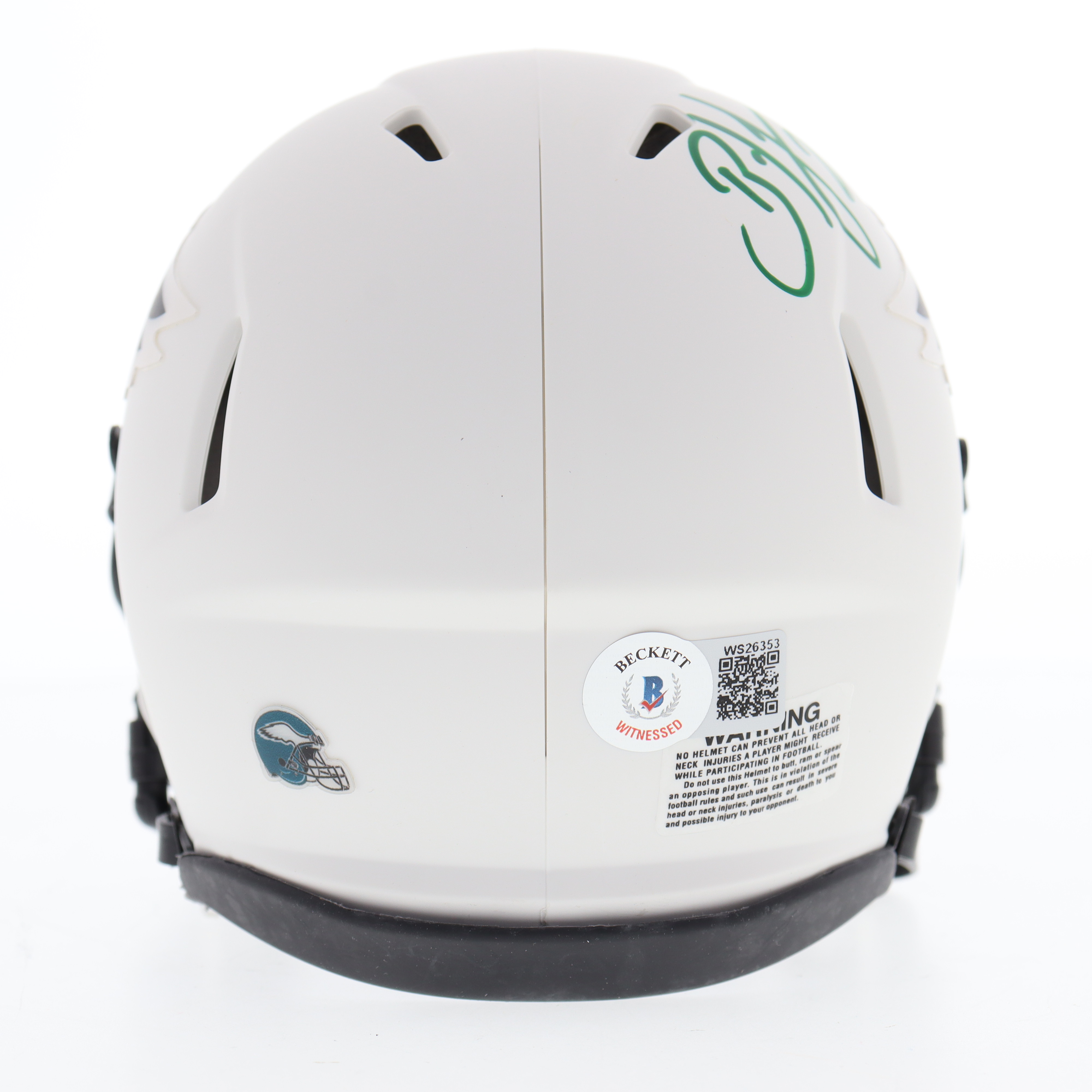 Brian Dawkins Signed Eagles Lunar Eclipse Alternate Speed Mini Helmet (Beckett) at PristineAuction.com Brian Dawkins Signed Eagles Lunar Eclipse Alternate Speed Mini Helmet (Beckett) at PristineAuction.com